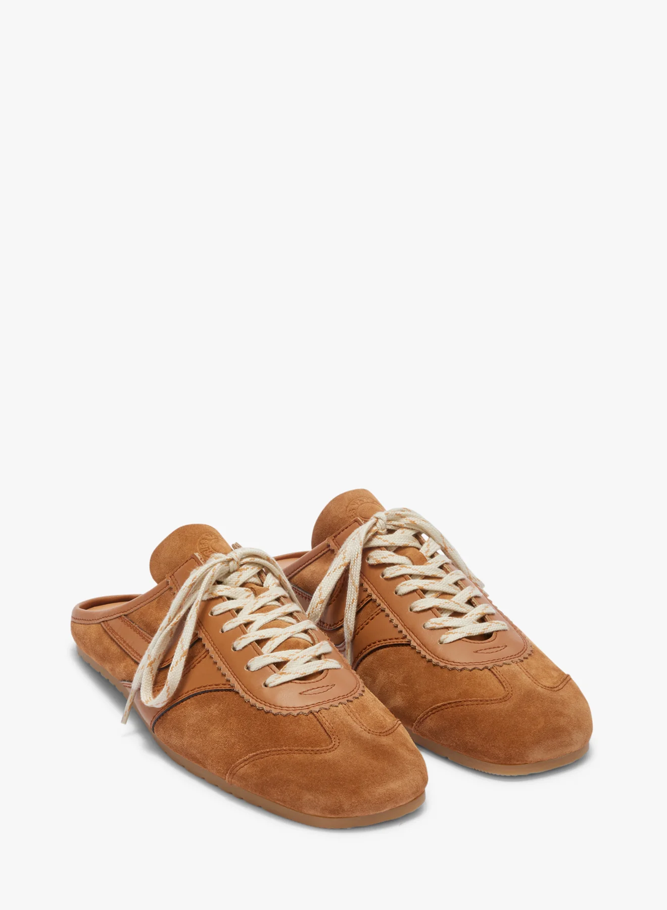 Suede sneaker mules