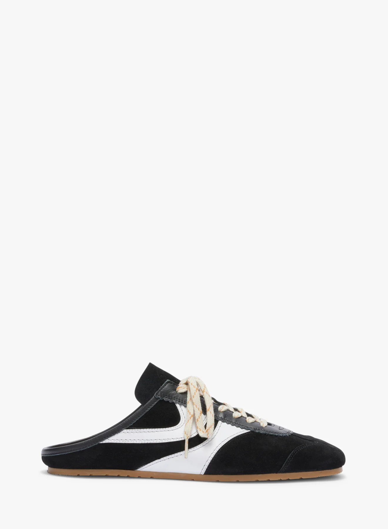 Suede sneaker mules