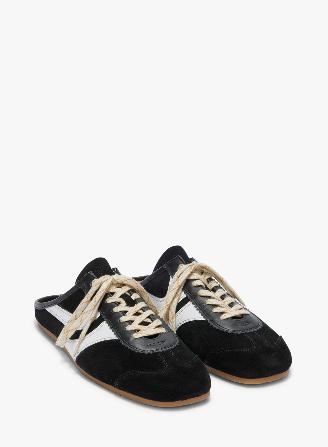 Suede sneaker mules