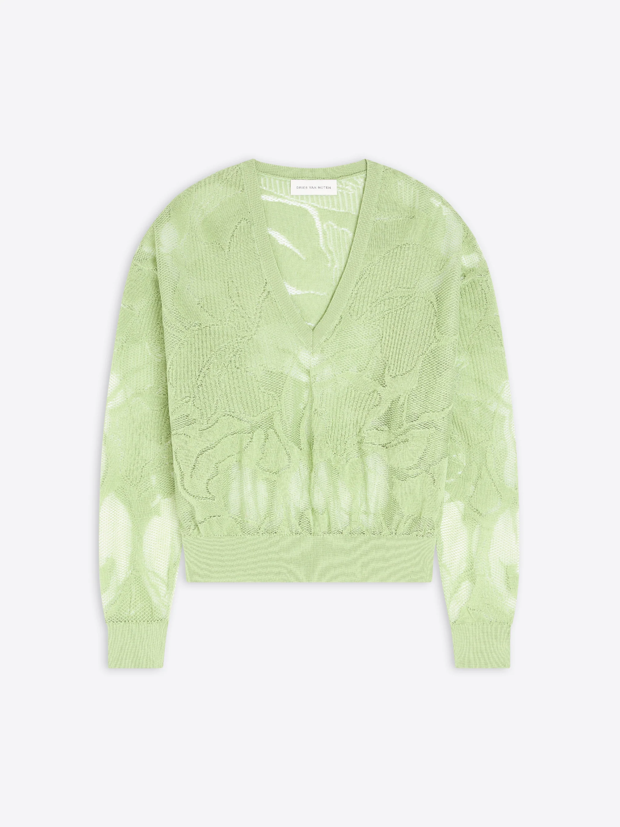 Lace cotton sweater