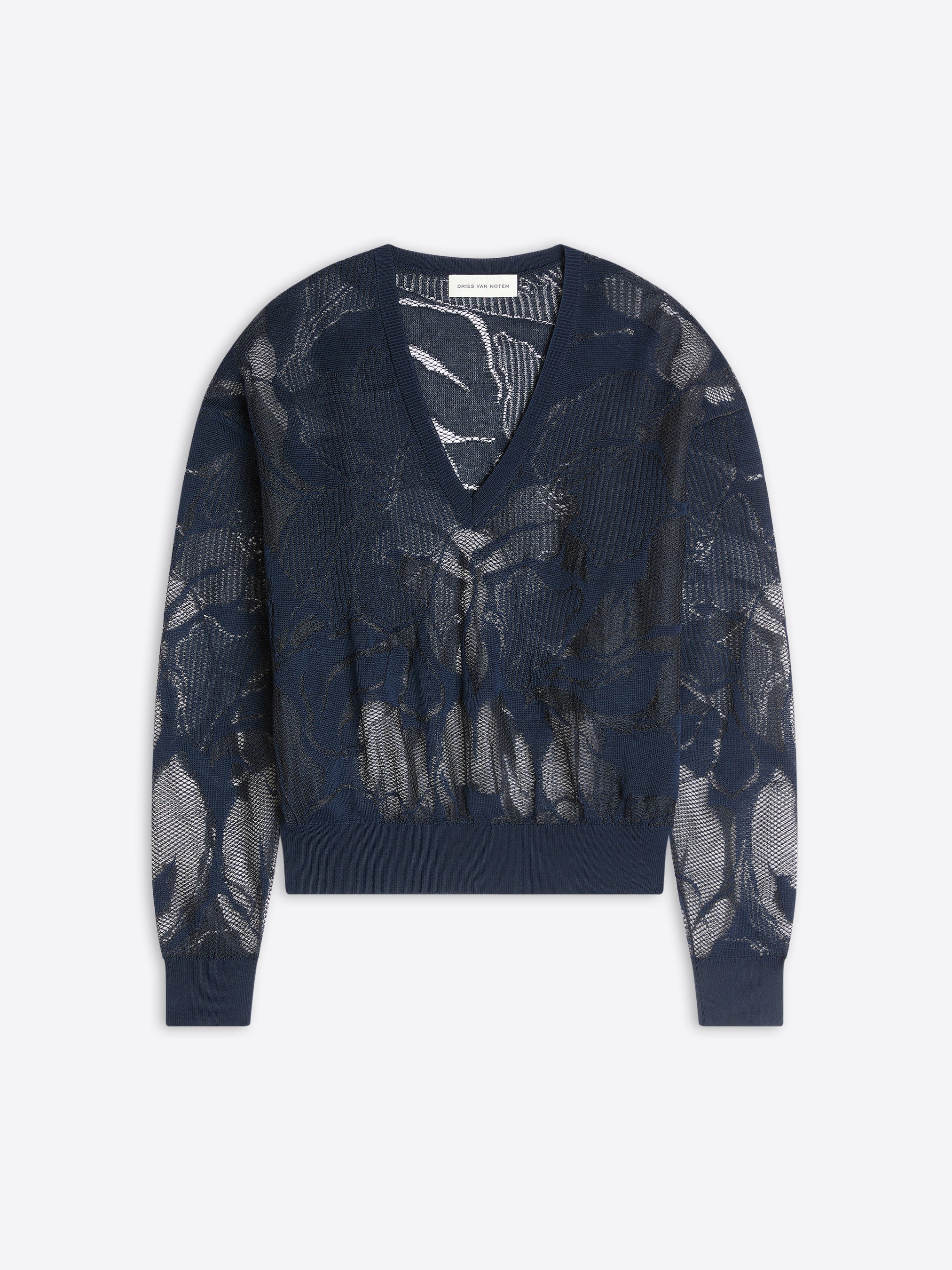 Lace cotton sweater