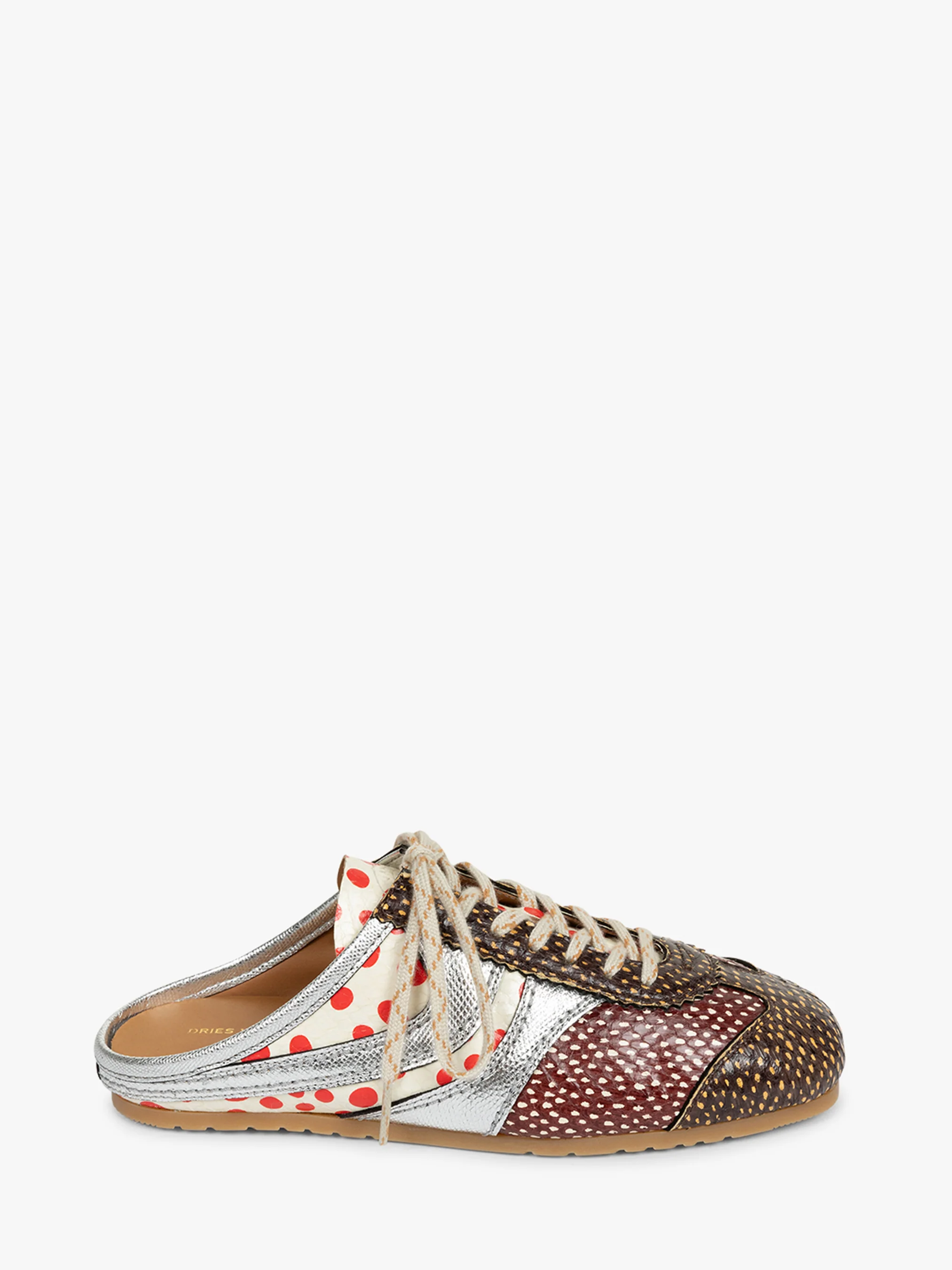 Leather sneaker mules