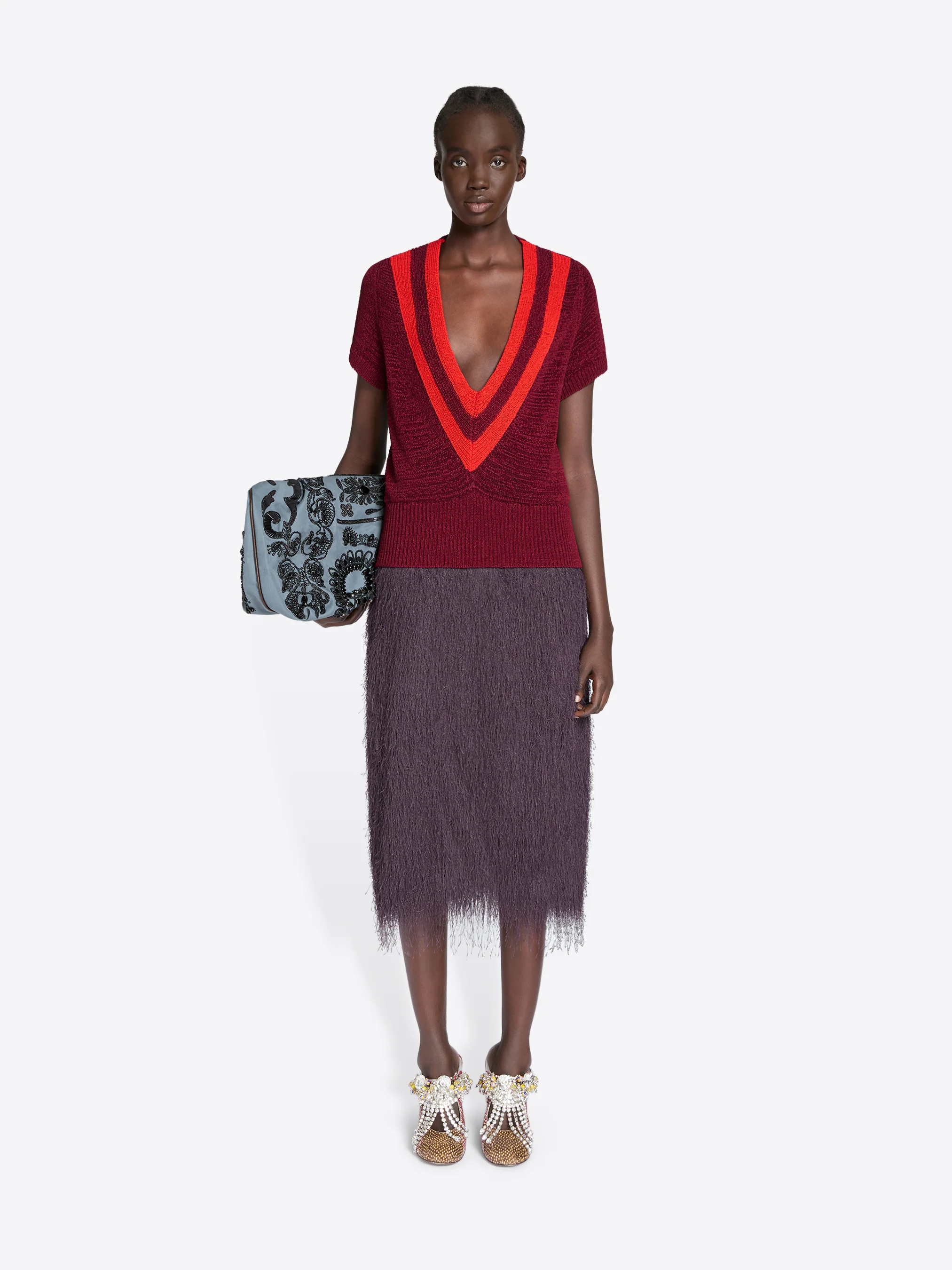 Fringed skirt