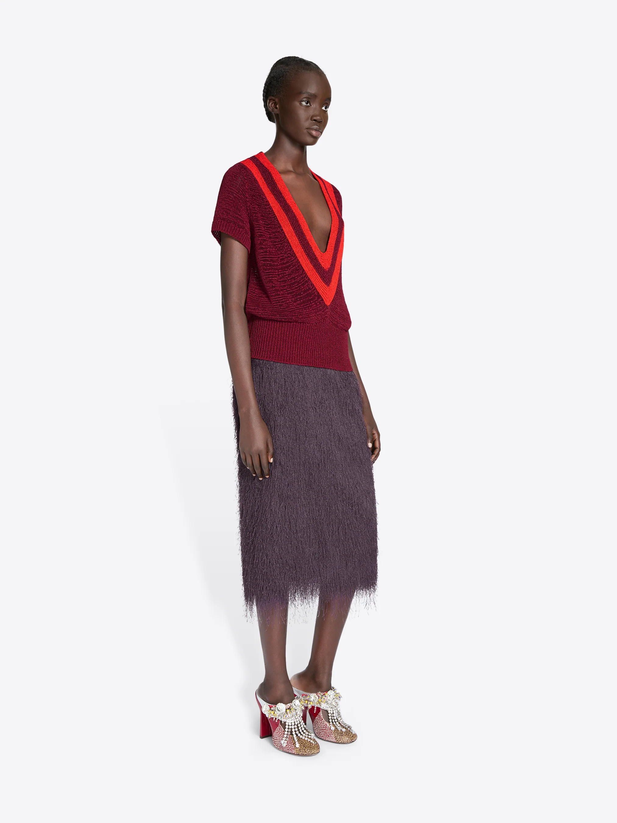 Fringed skirt