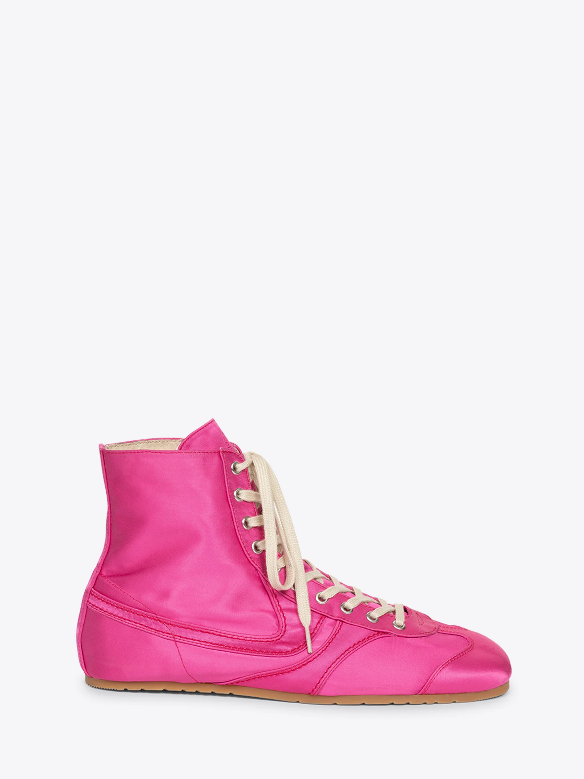 Satin high top sneakers