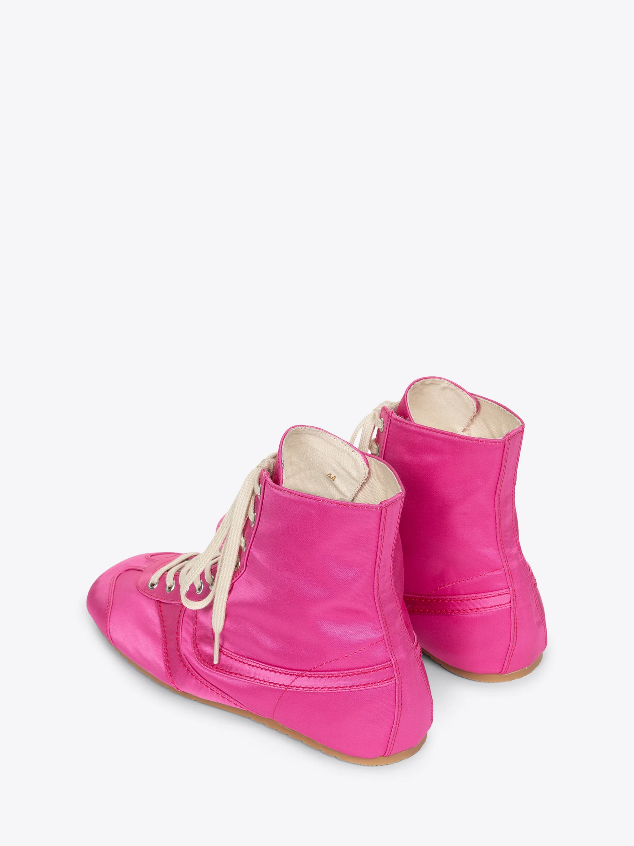 Satin high top sneakers