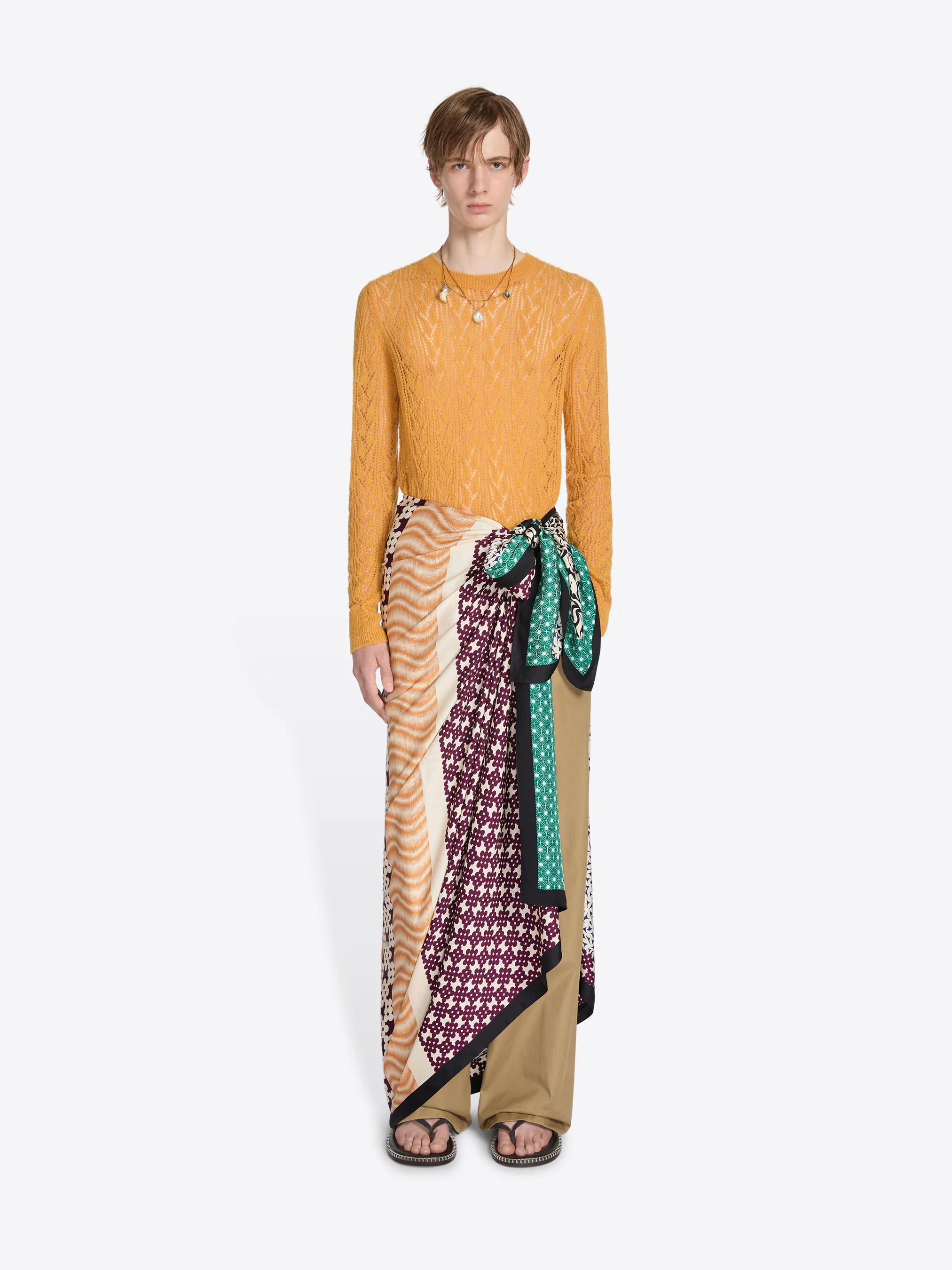 Printed viscose scarf