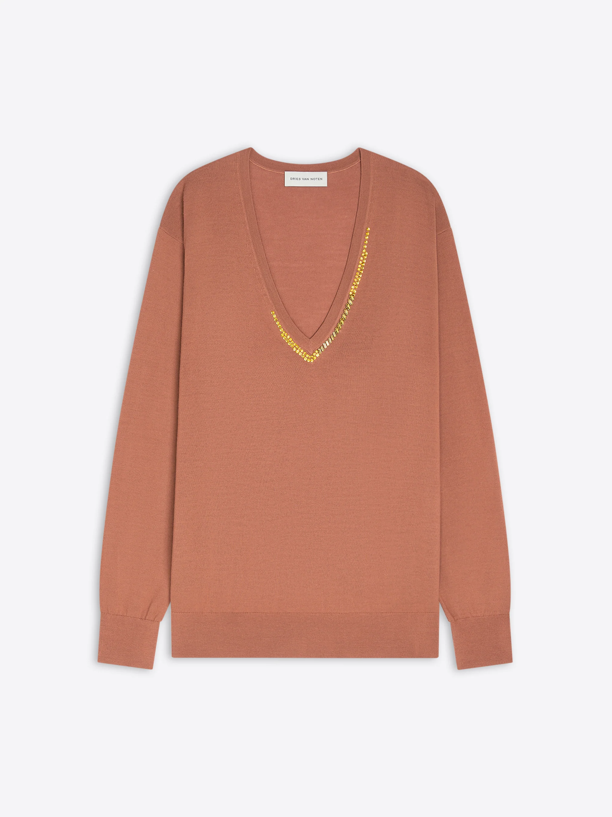 Embroidered merino sweater