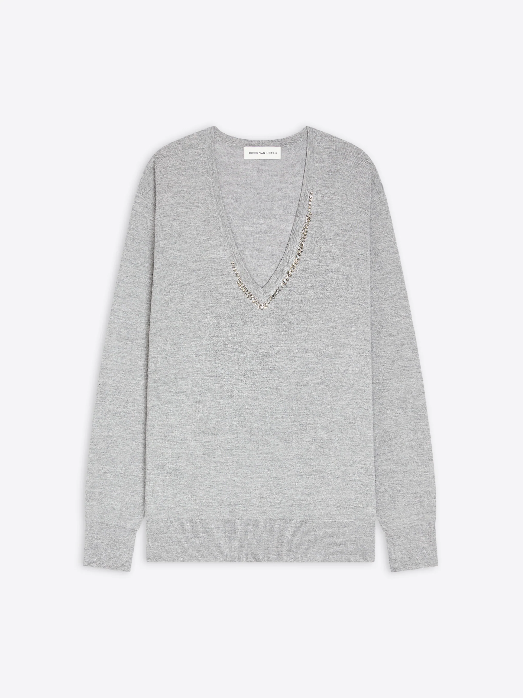 Embroidered merino sweater