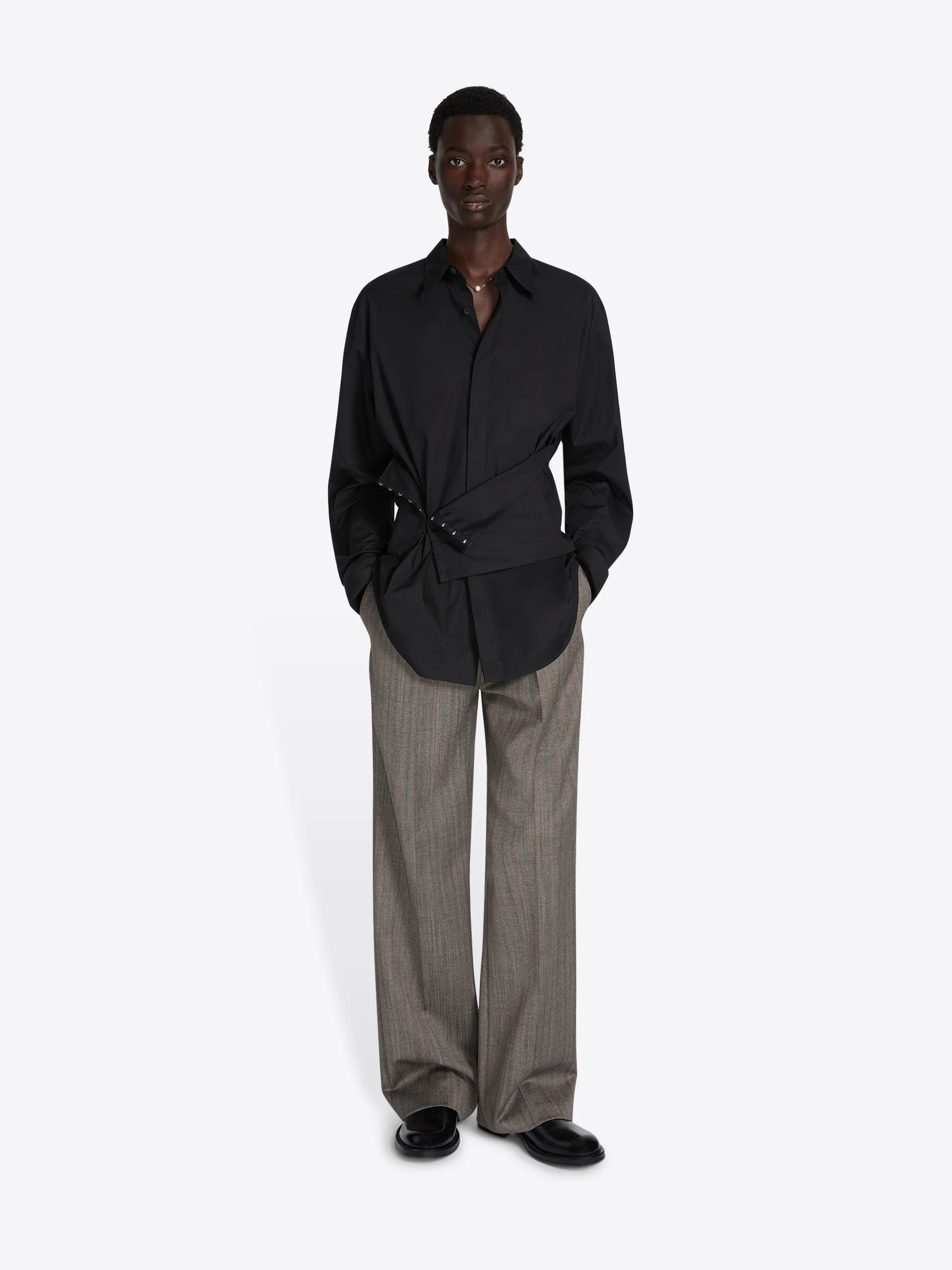 Corseted cotton shirt