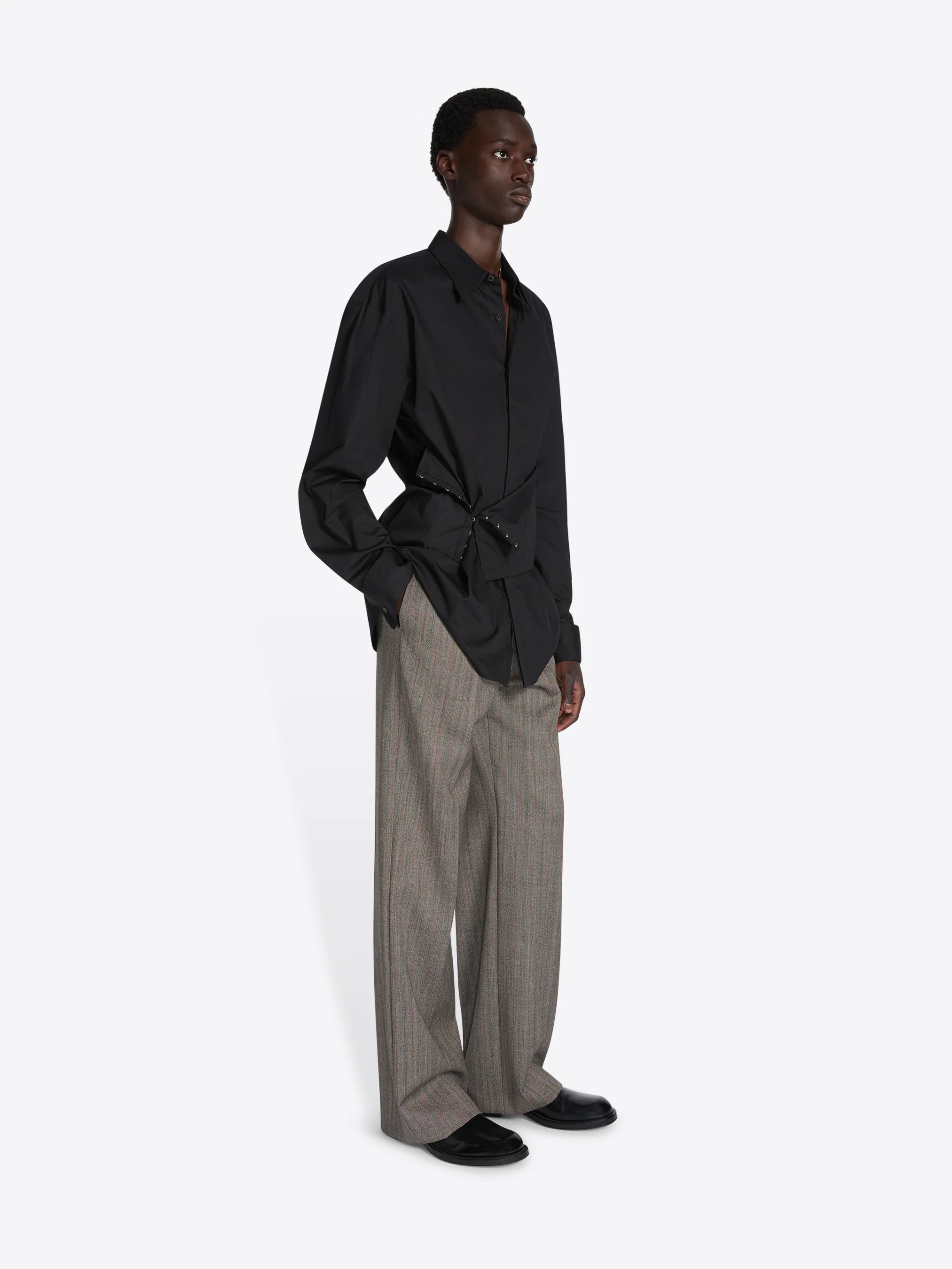 Corseted cotton shirt