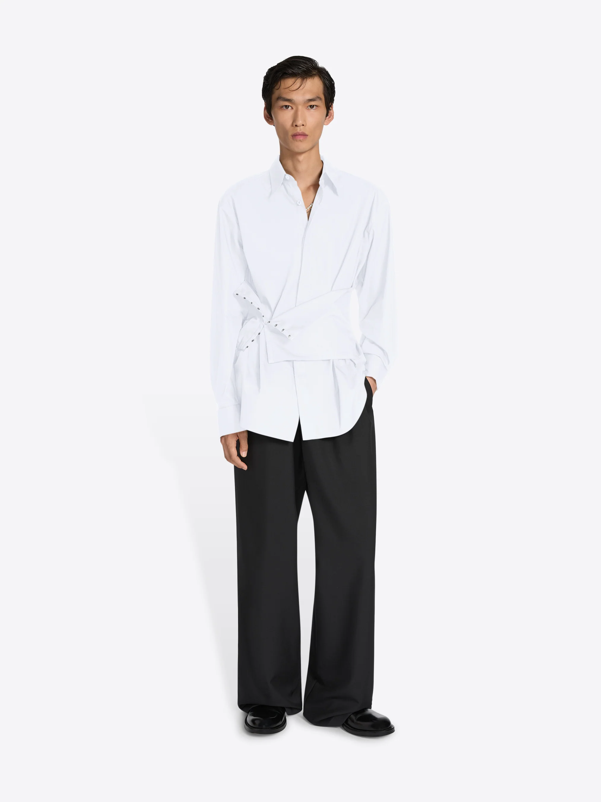 Corseted cotton shirt