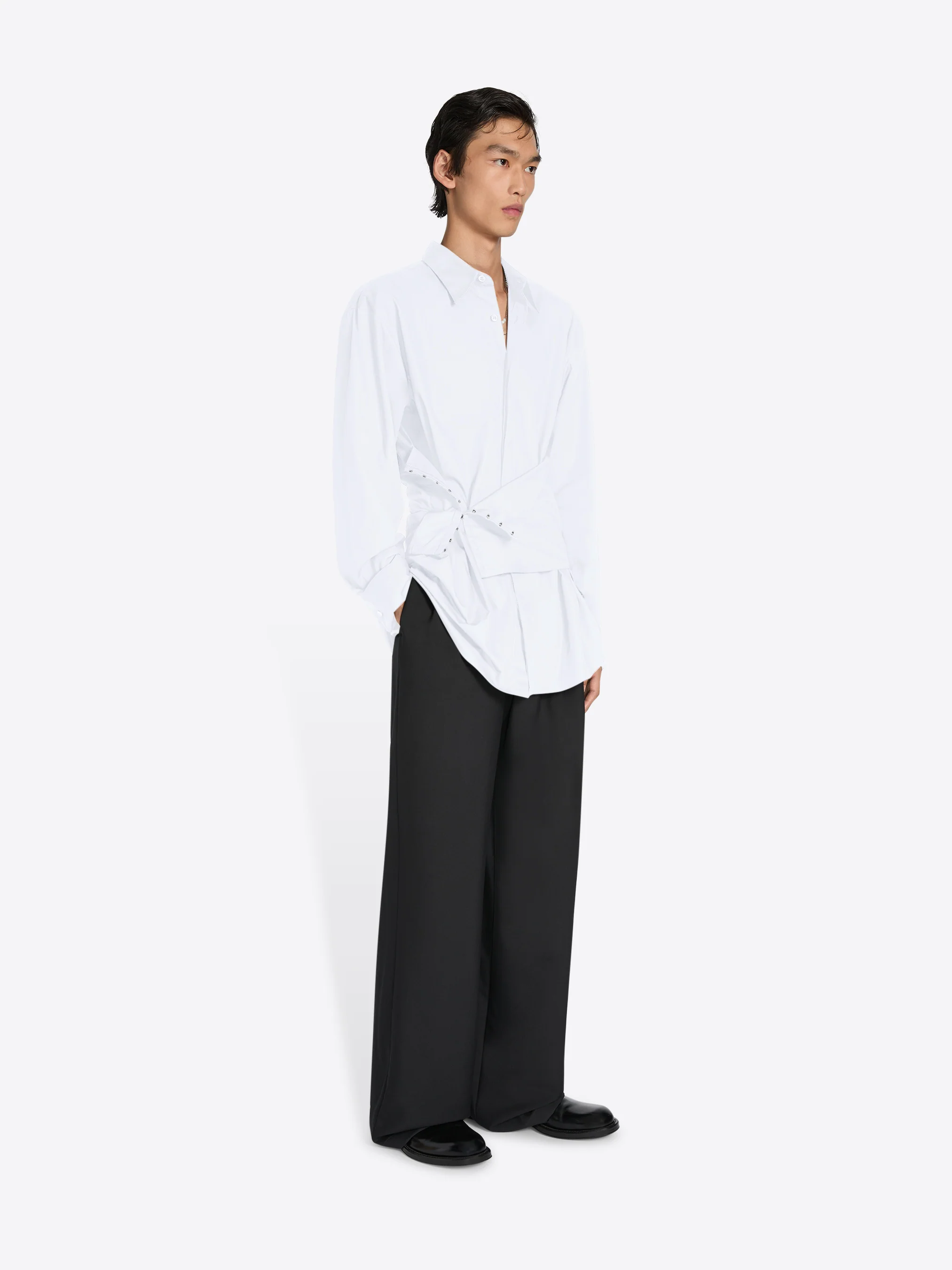 Corseted cotton shirt