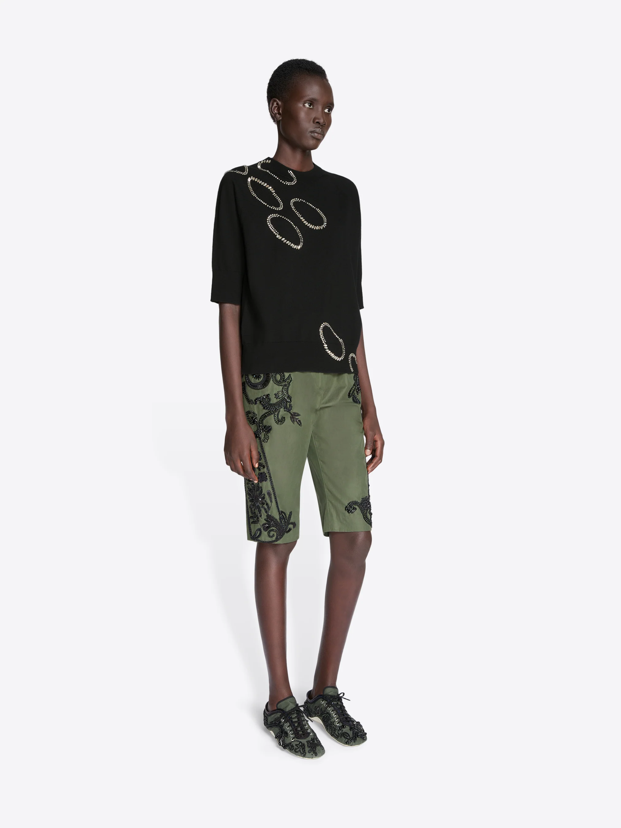 Embroidered merino sweater