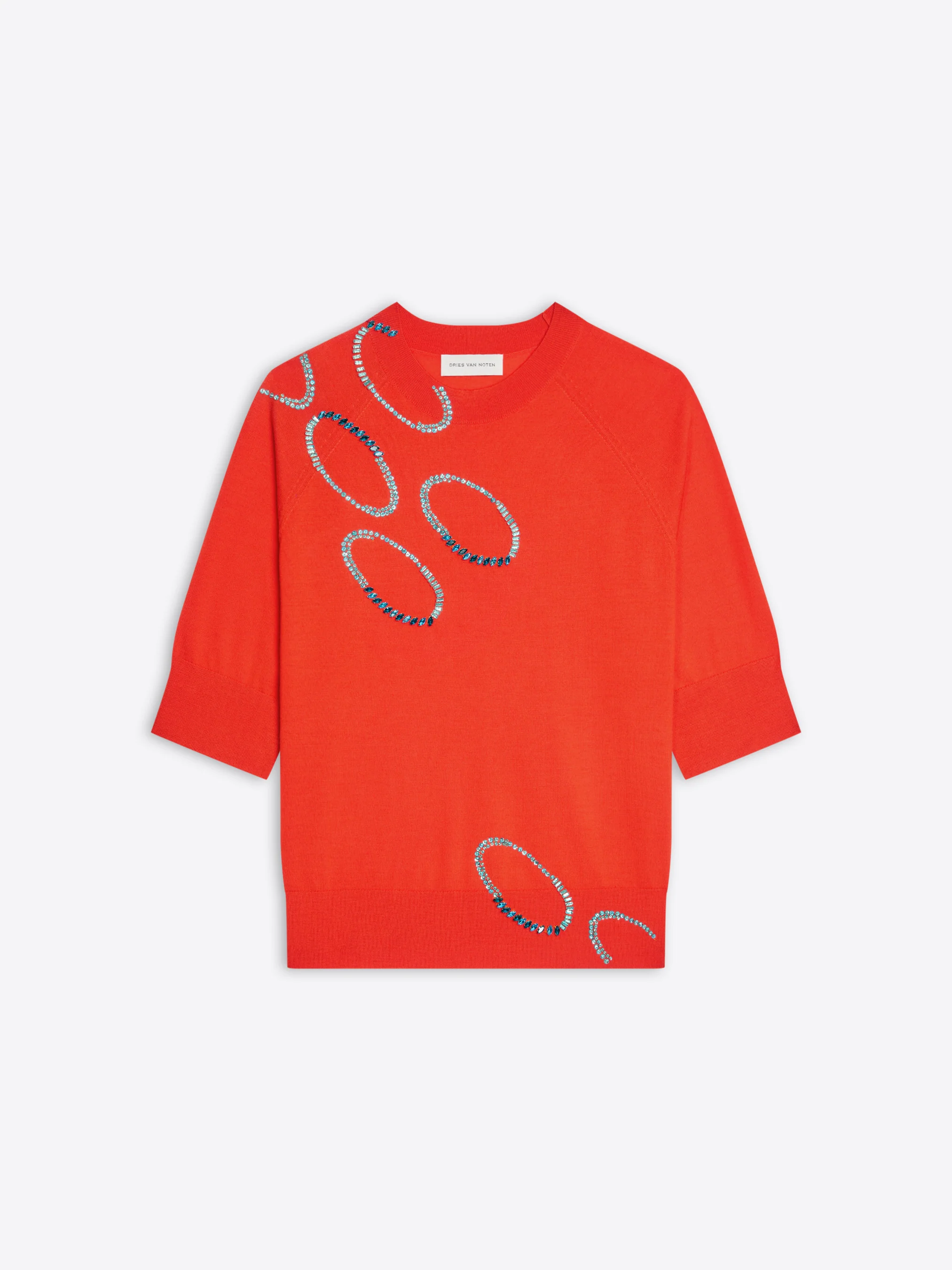 Embroidered merino sweater