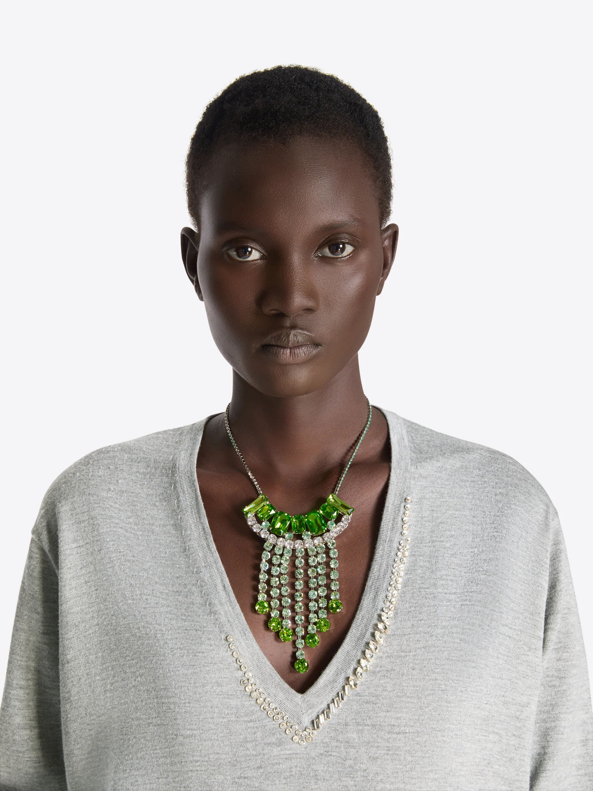 Strass statement necklace