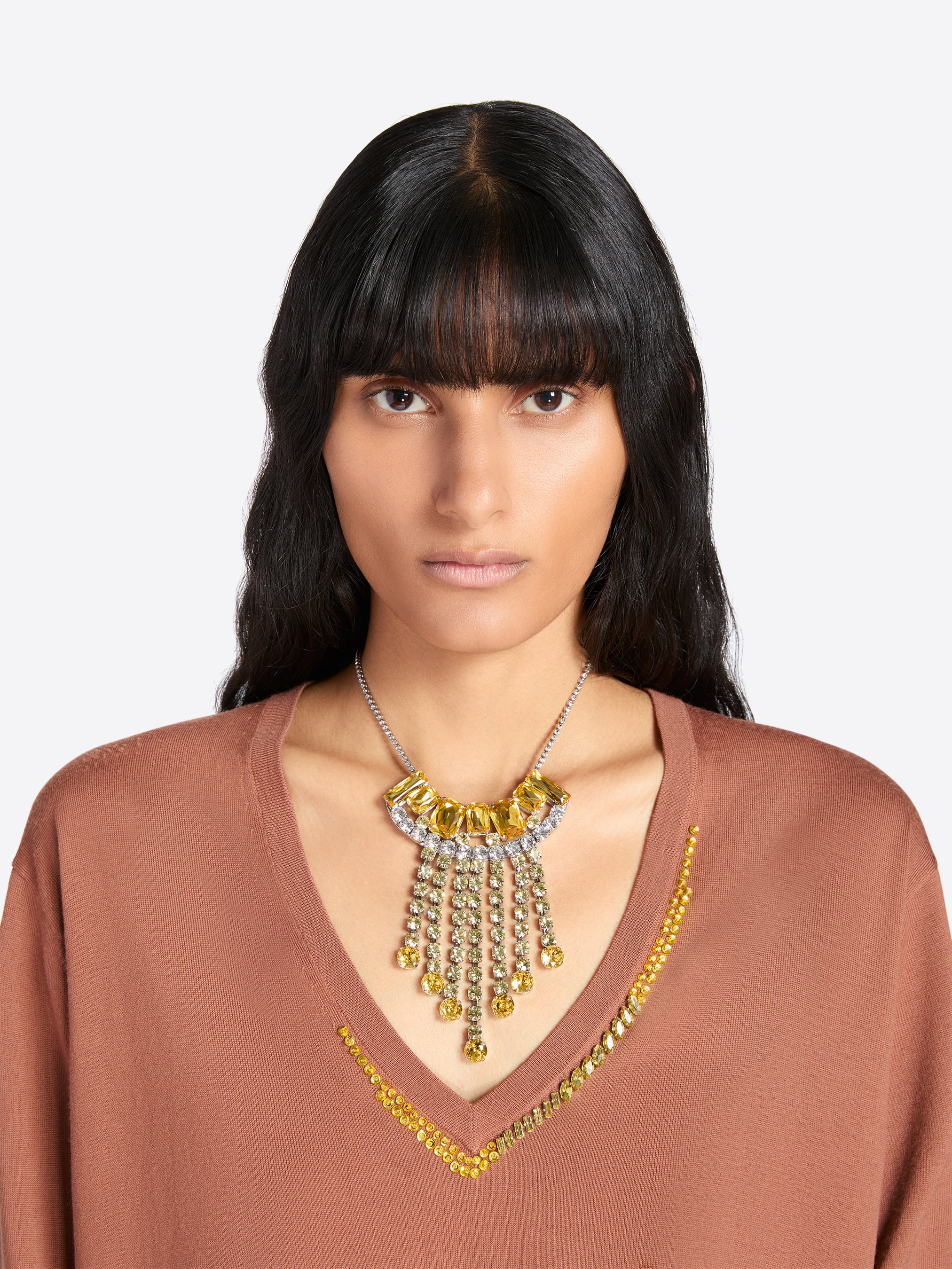 Strass statement necklace