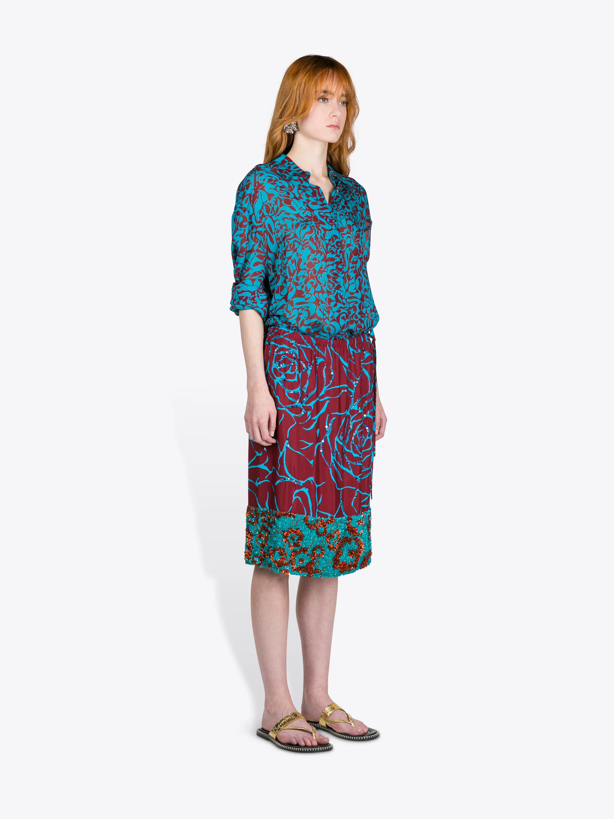 Loose viscose shirt