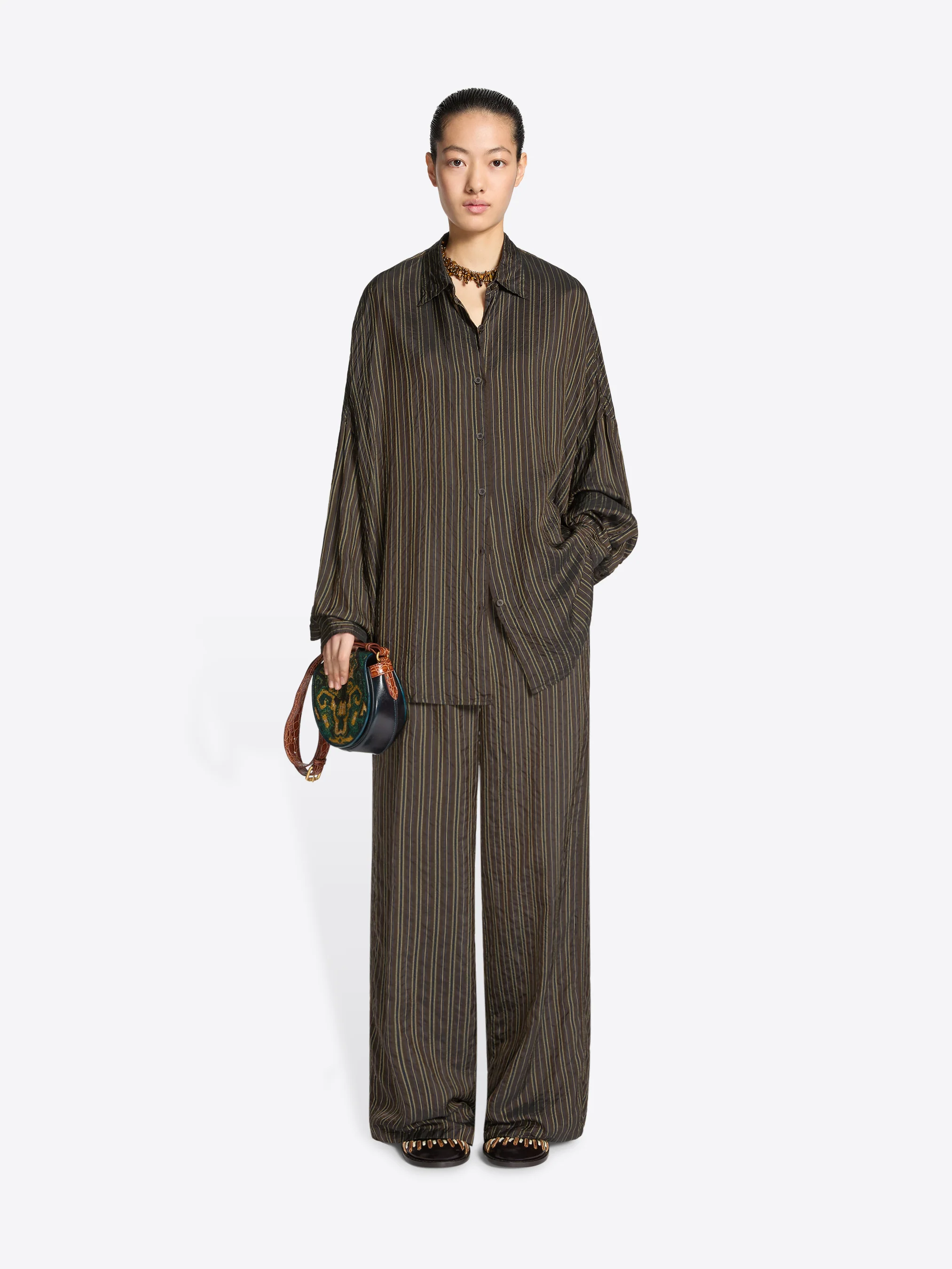 Cupro cocoon shirt
