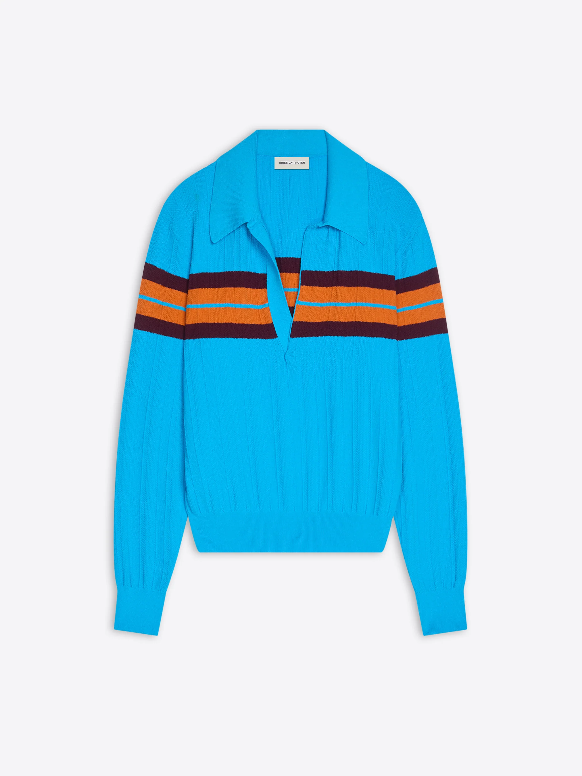 Block stripe polo shirt