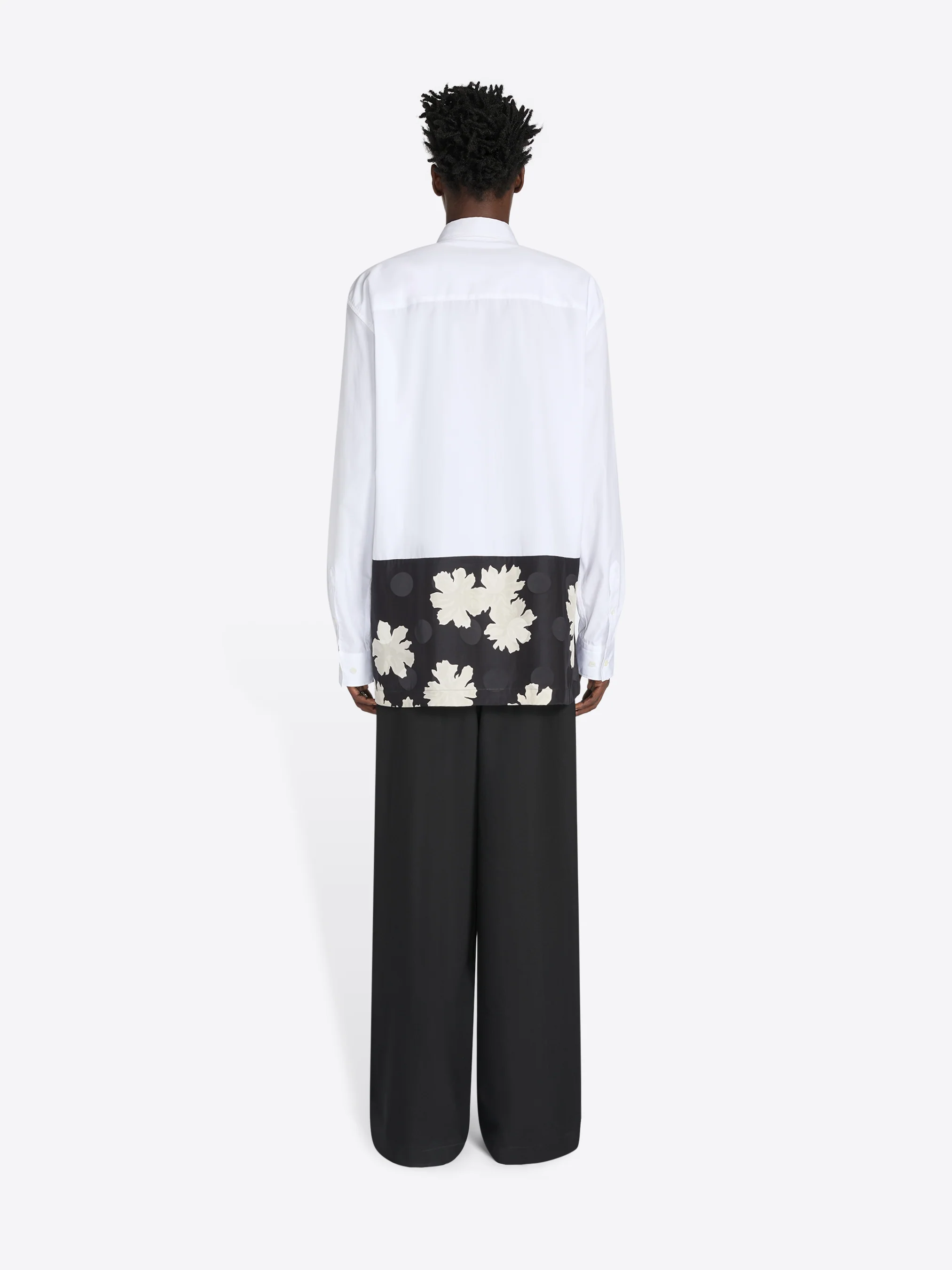 Contrast cotton shirt