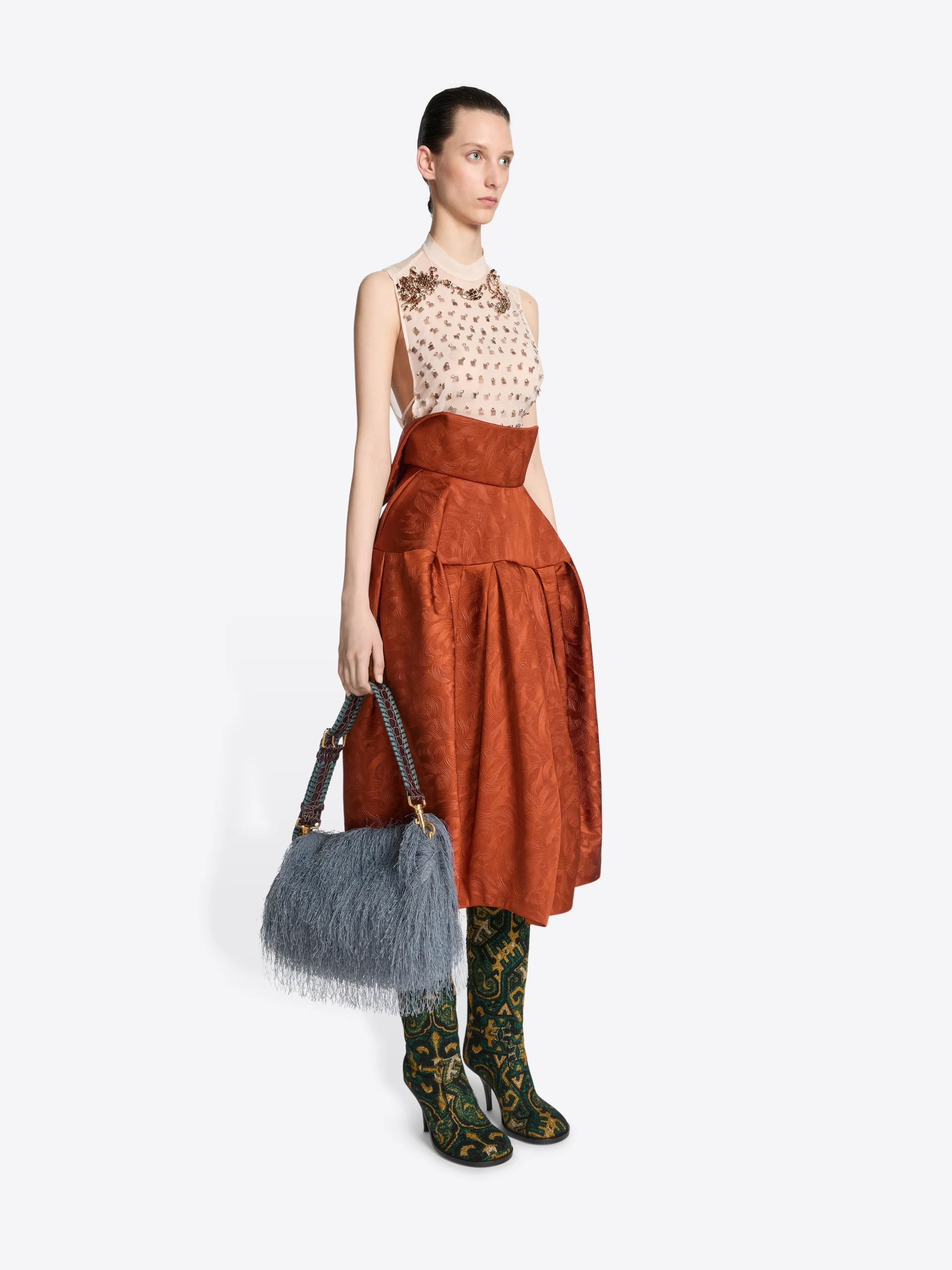 Fringed shoulder bag