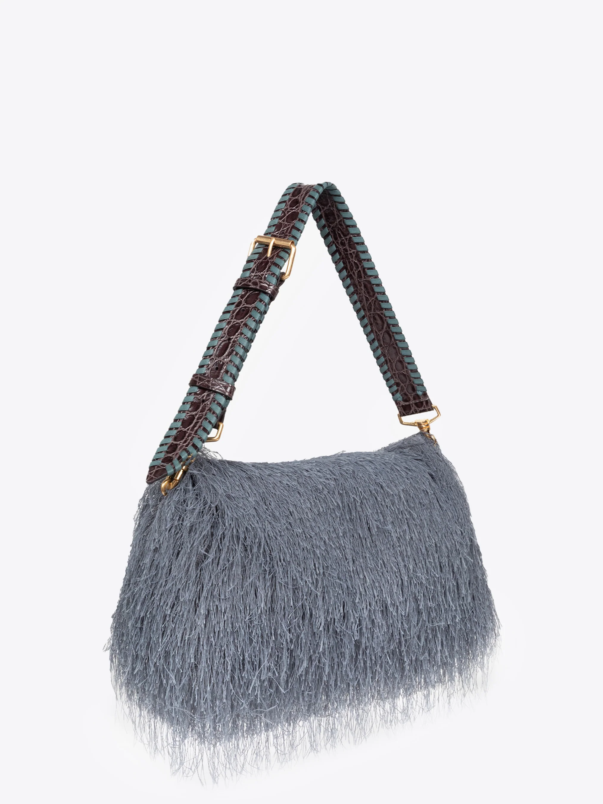 Fringed shoulder bag