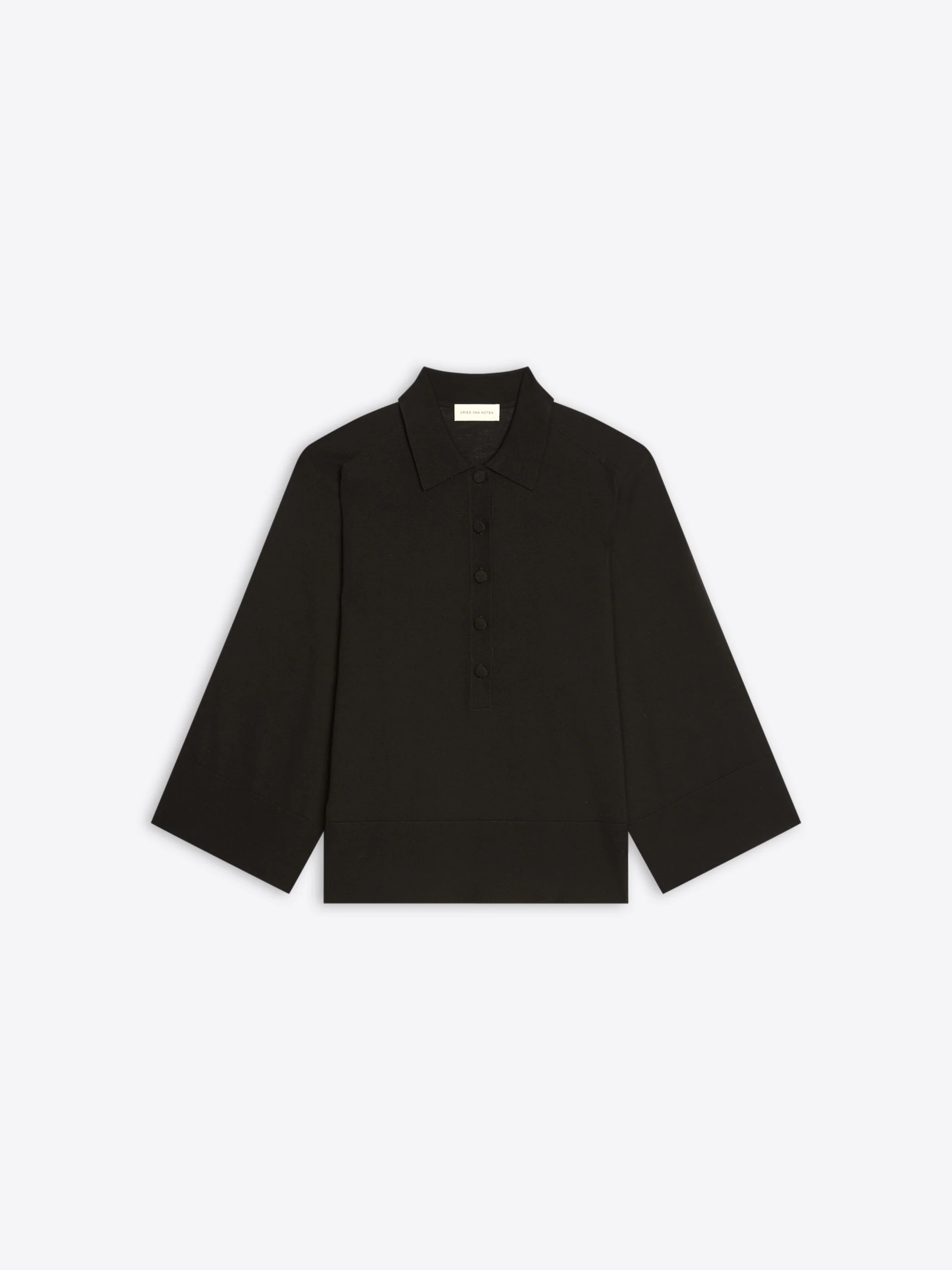 Merino polo sweater