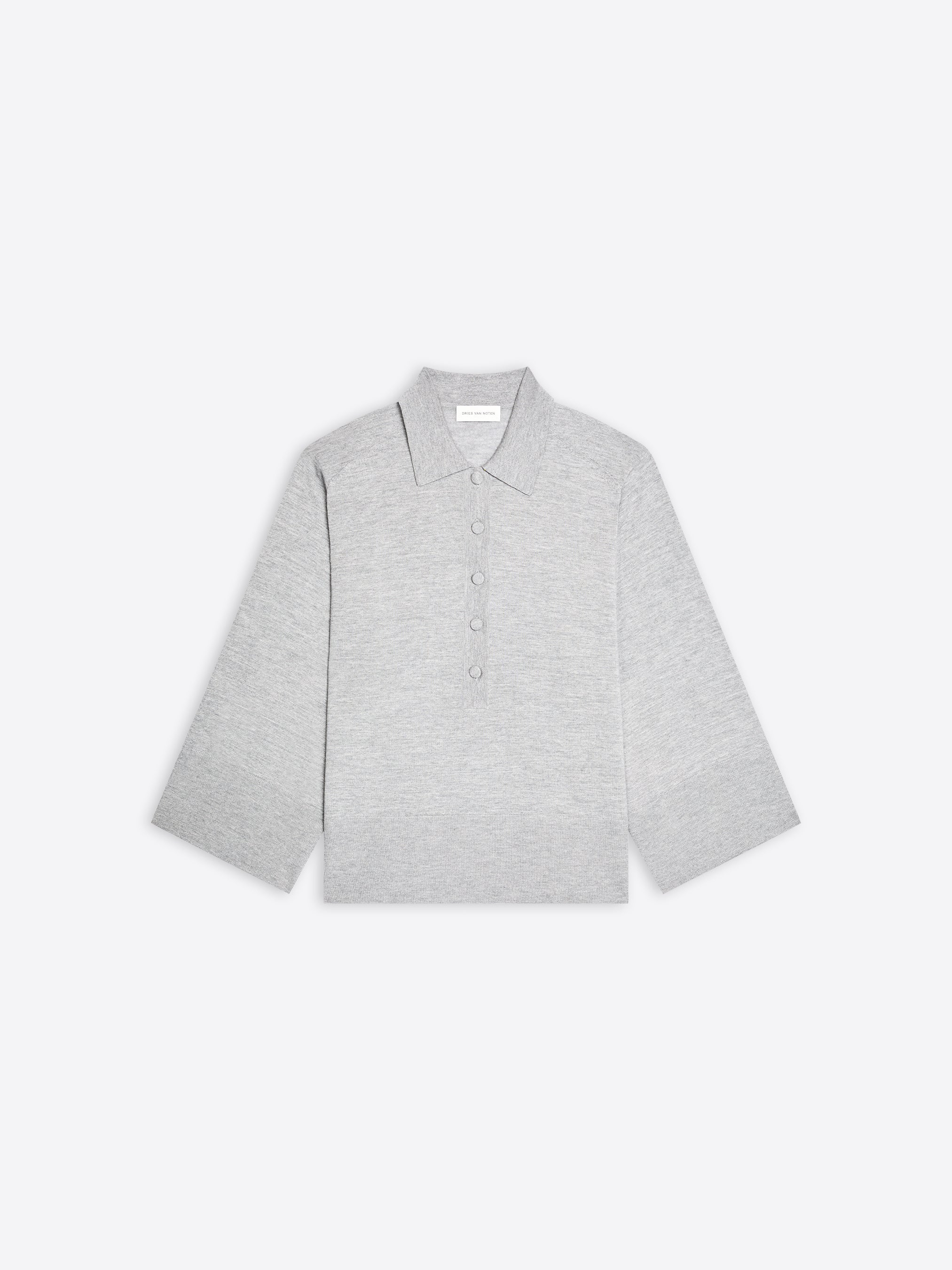 Merino polo sweater
