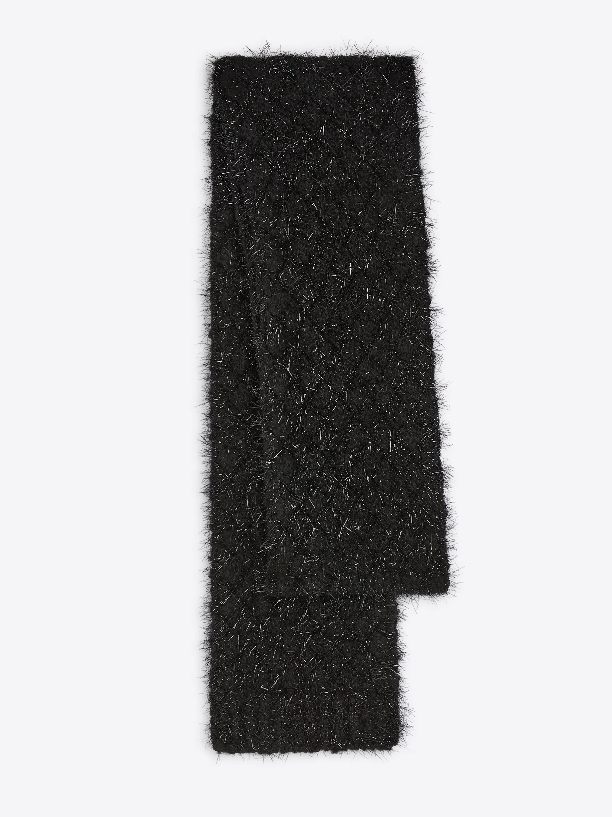 Metallized knit scarf