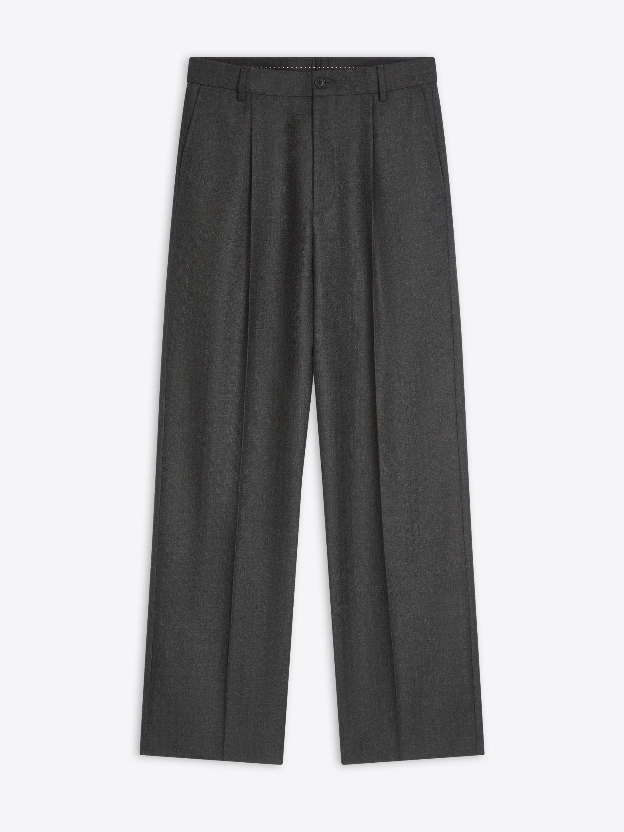 Straight wool pants