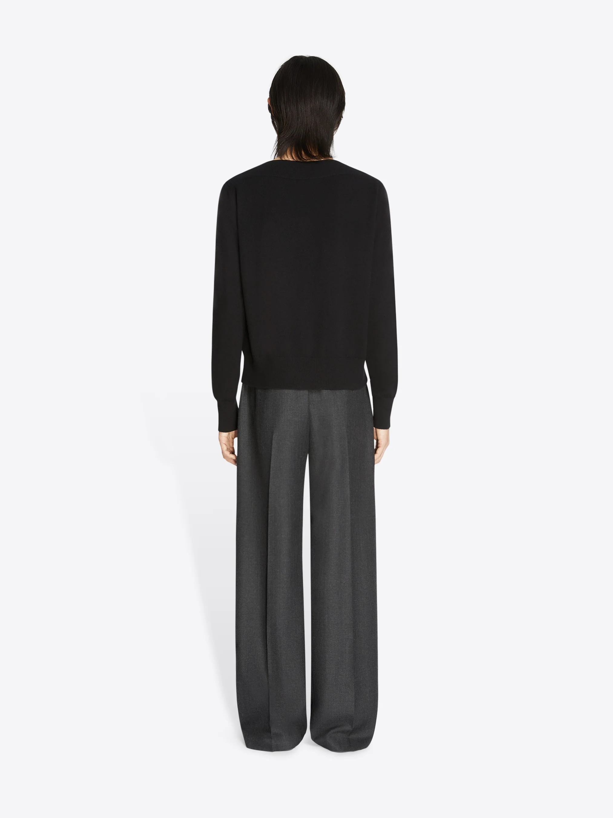 Straight wool pants