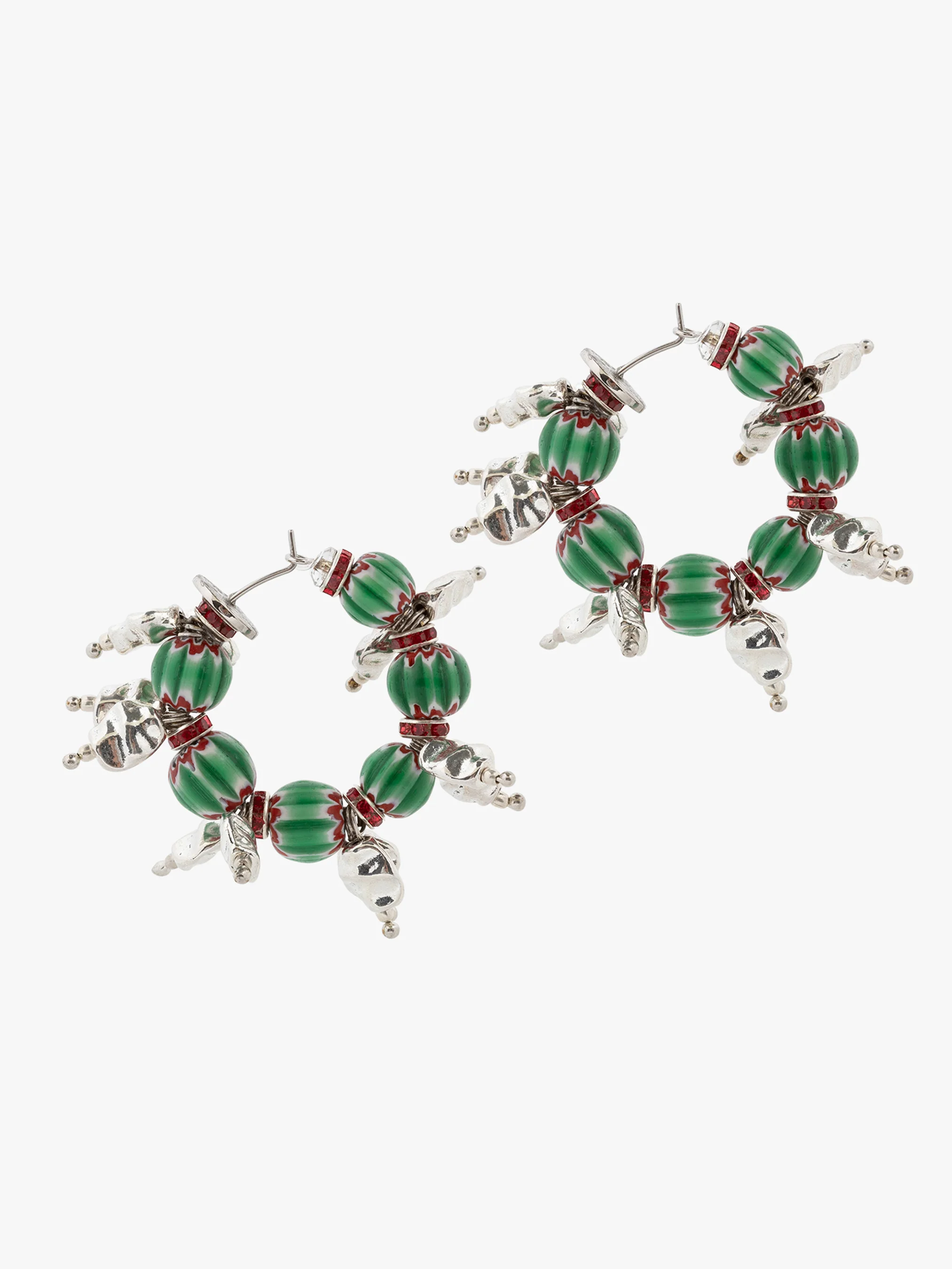 Beaded hoop earrings