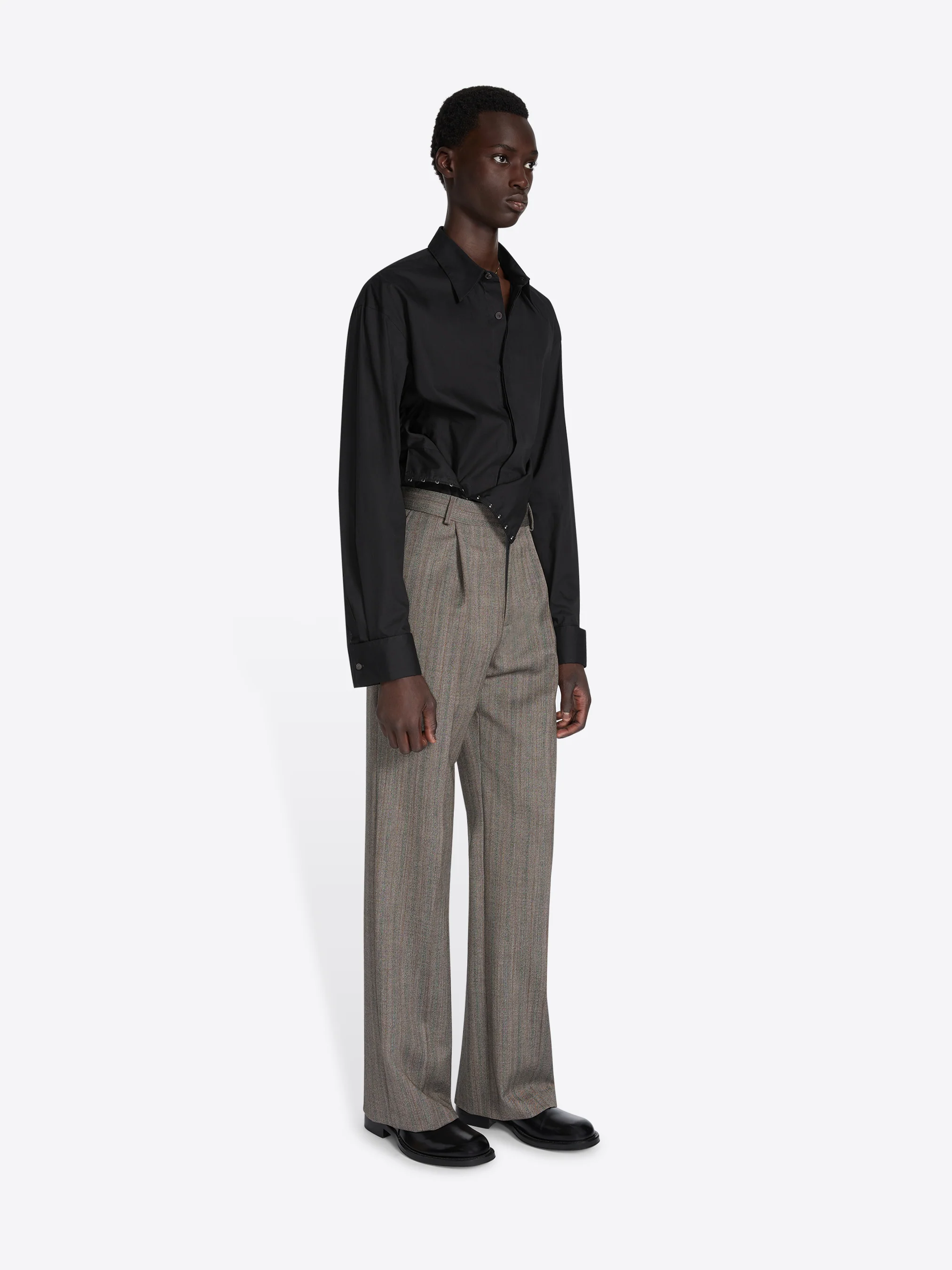 Straight wool pants