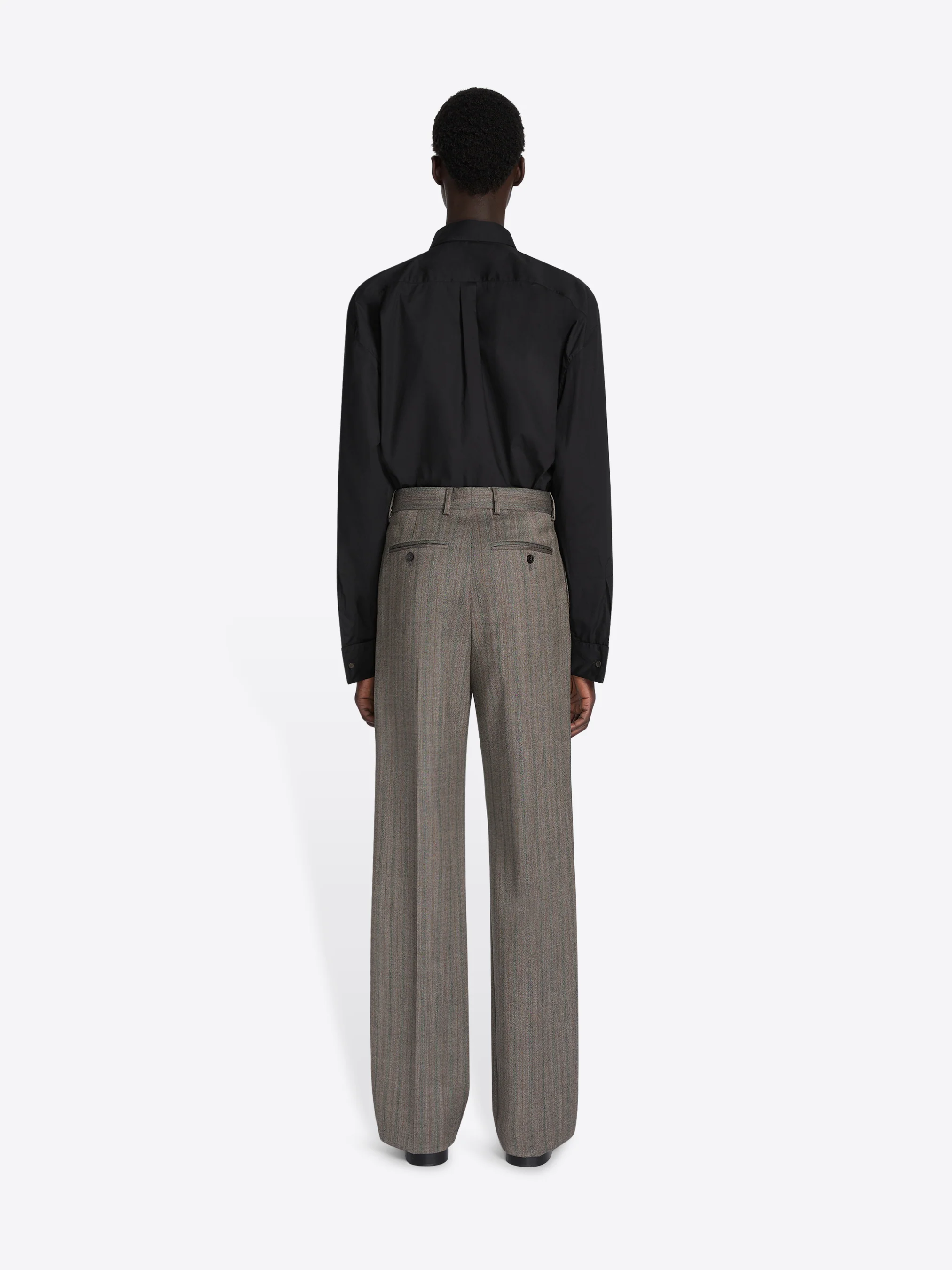 Straight wool pants