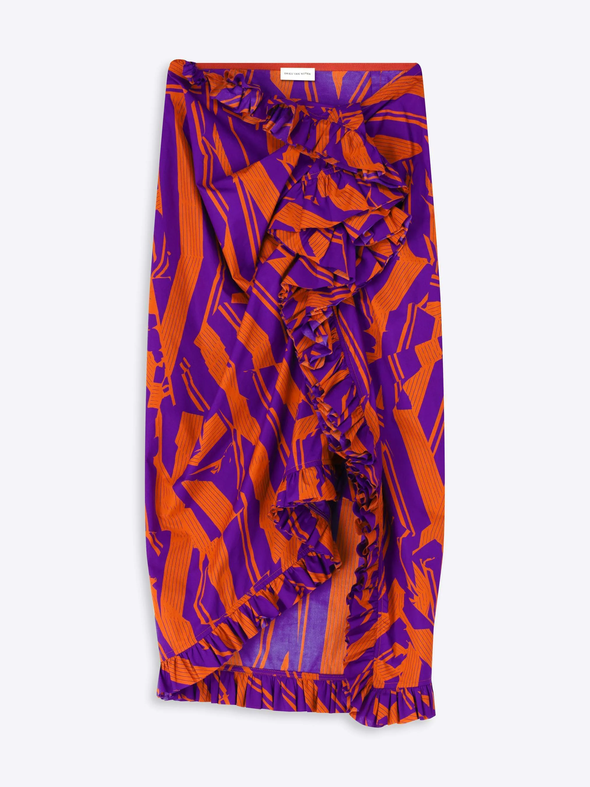 Ruffled cotton skirt