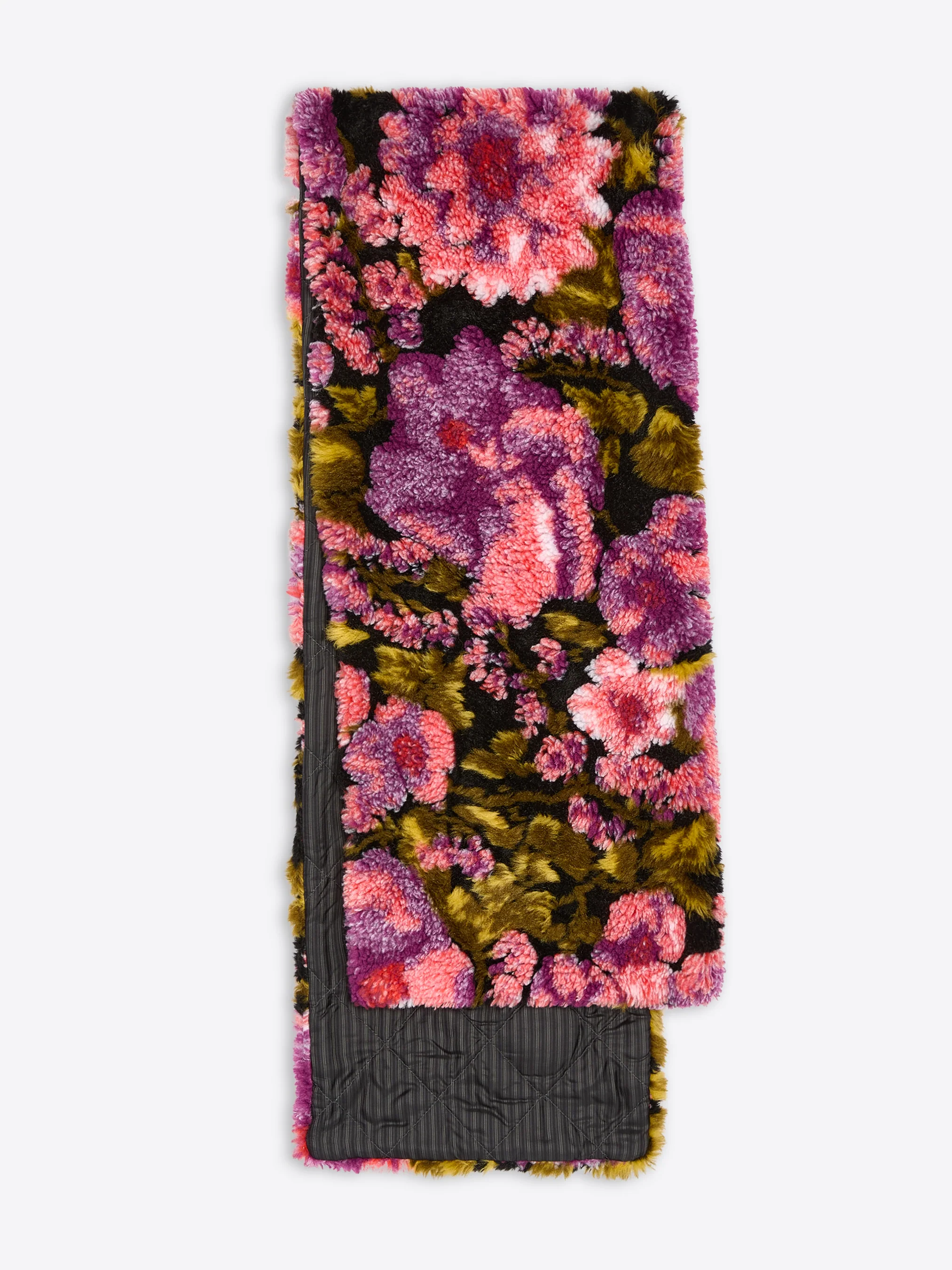 Shearling jacquard scarf