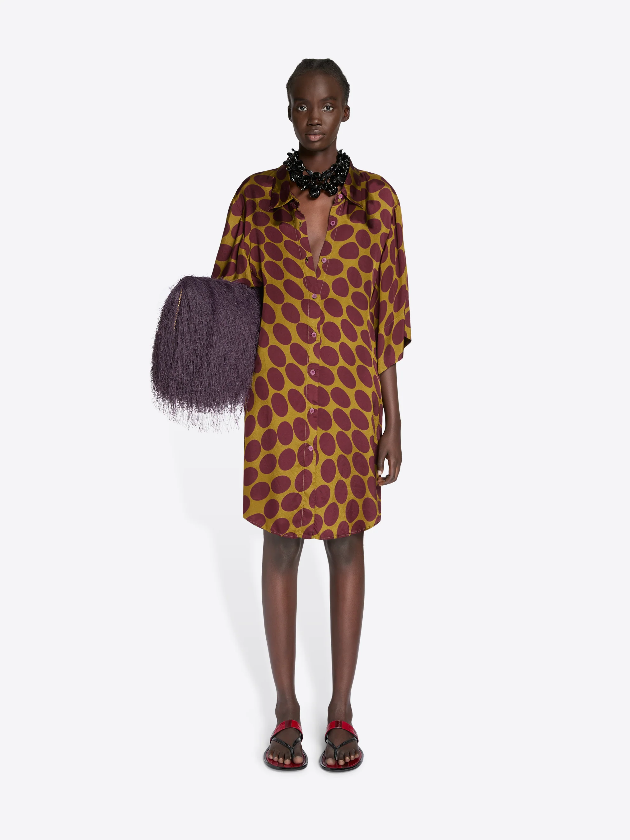 Viscose shirt dress