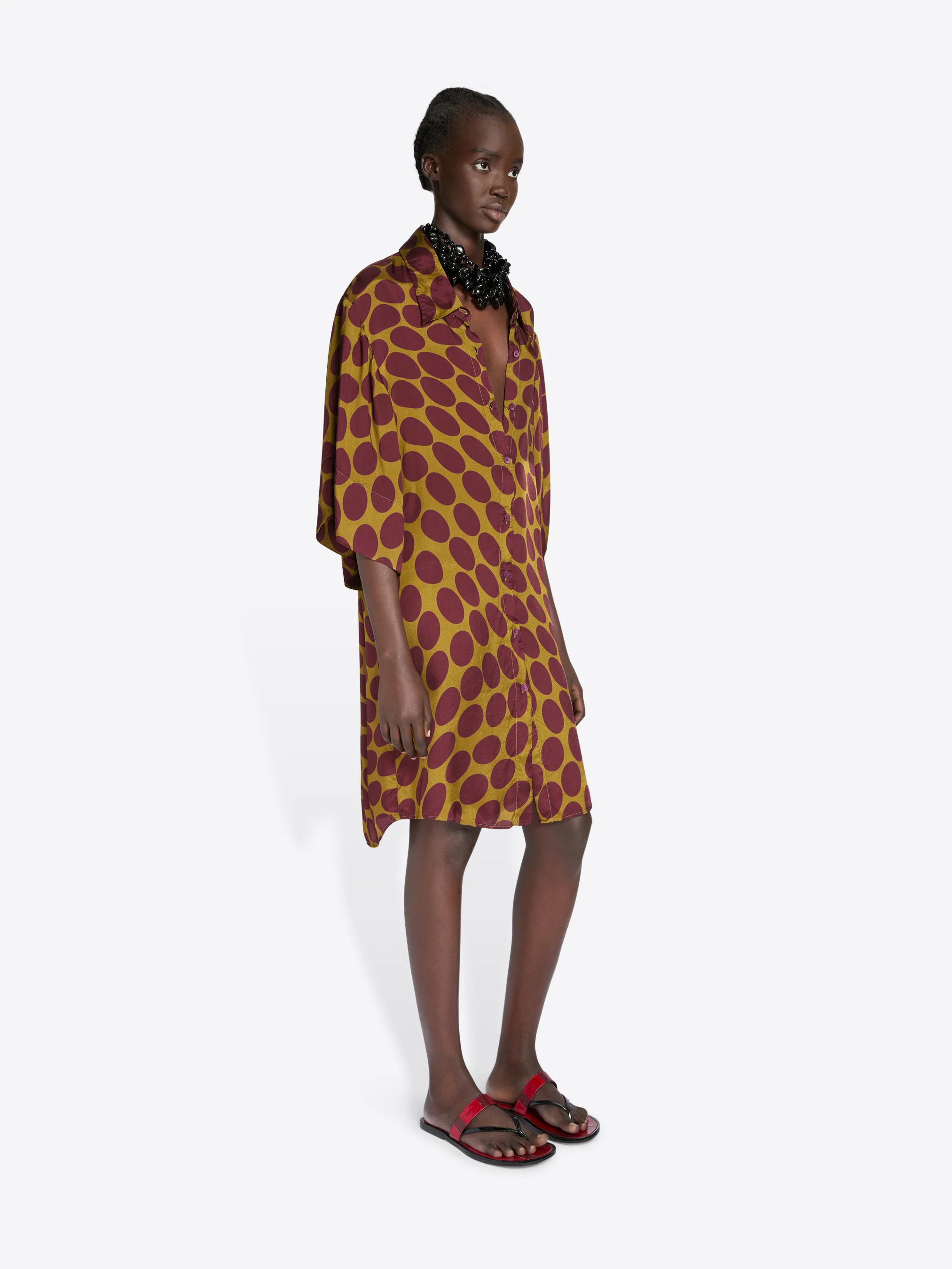 Viscose shirt dress