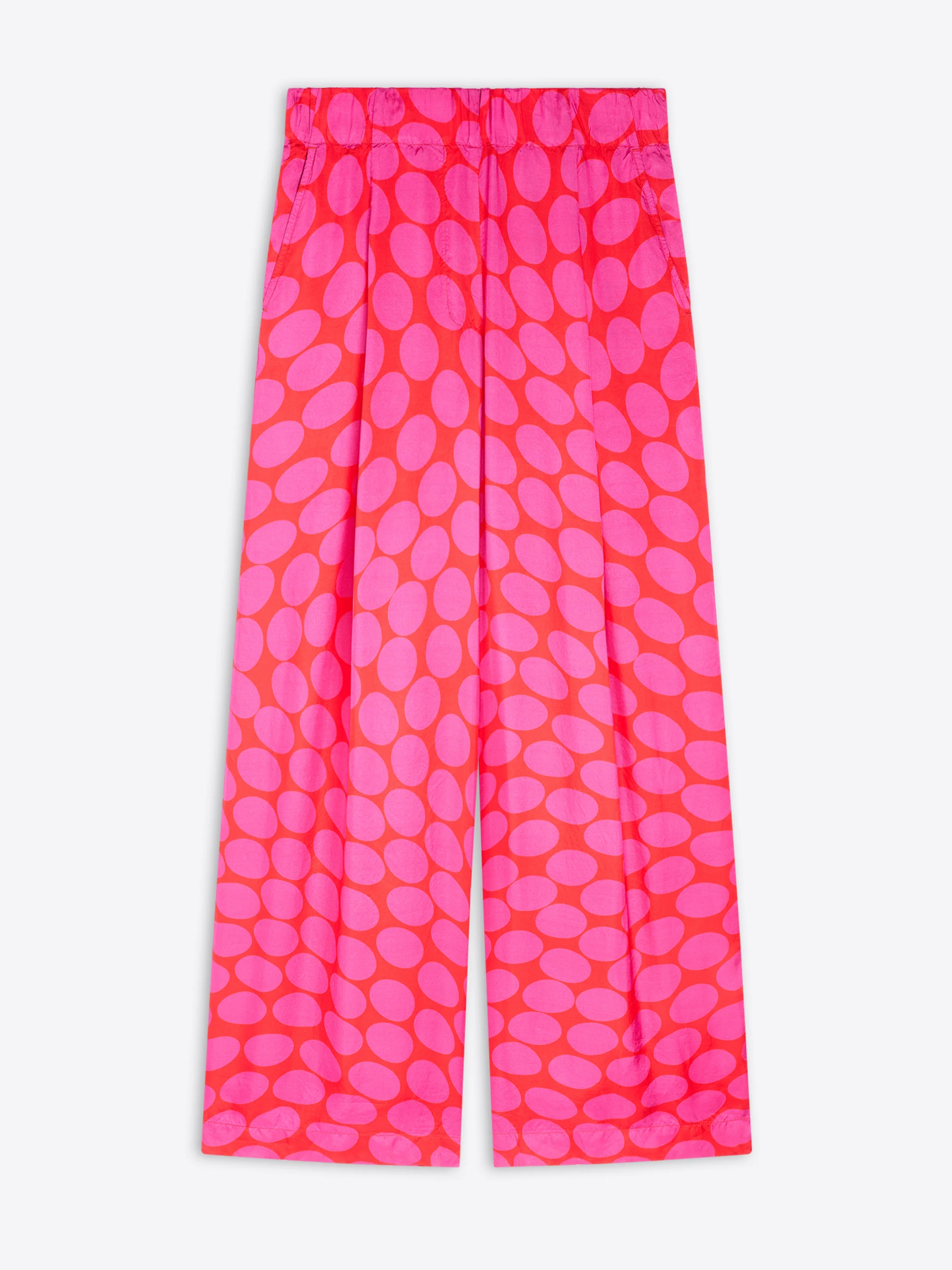 Wide pleated pants