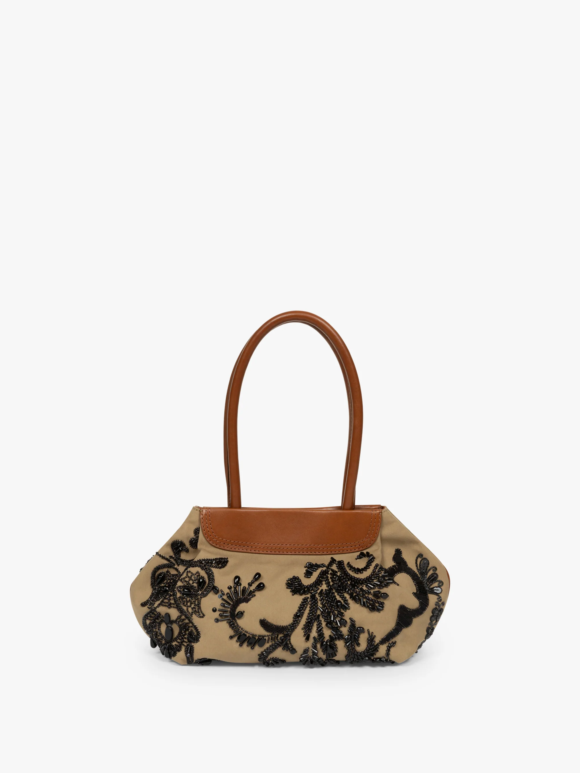 Embroidered mini shoulder bag