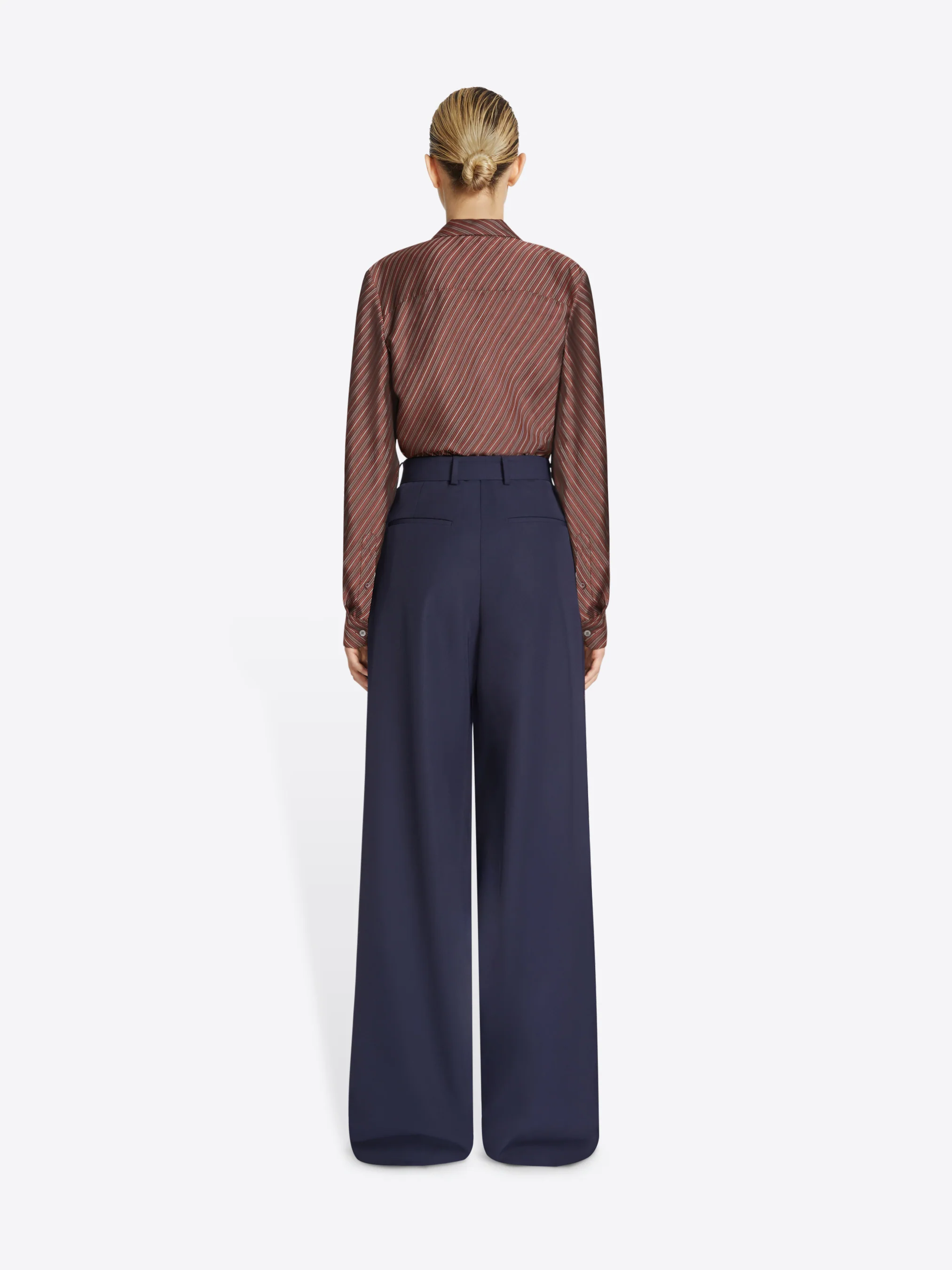 Belted wool trousers