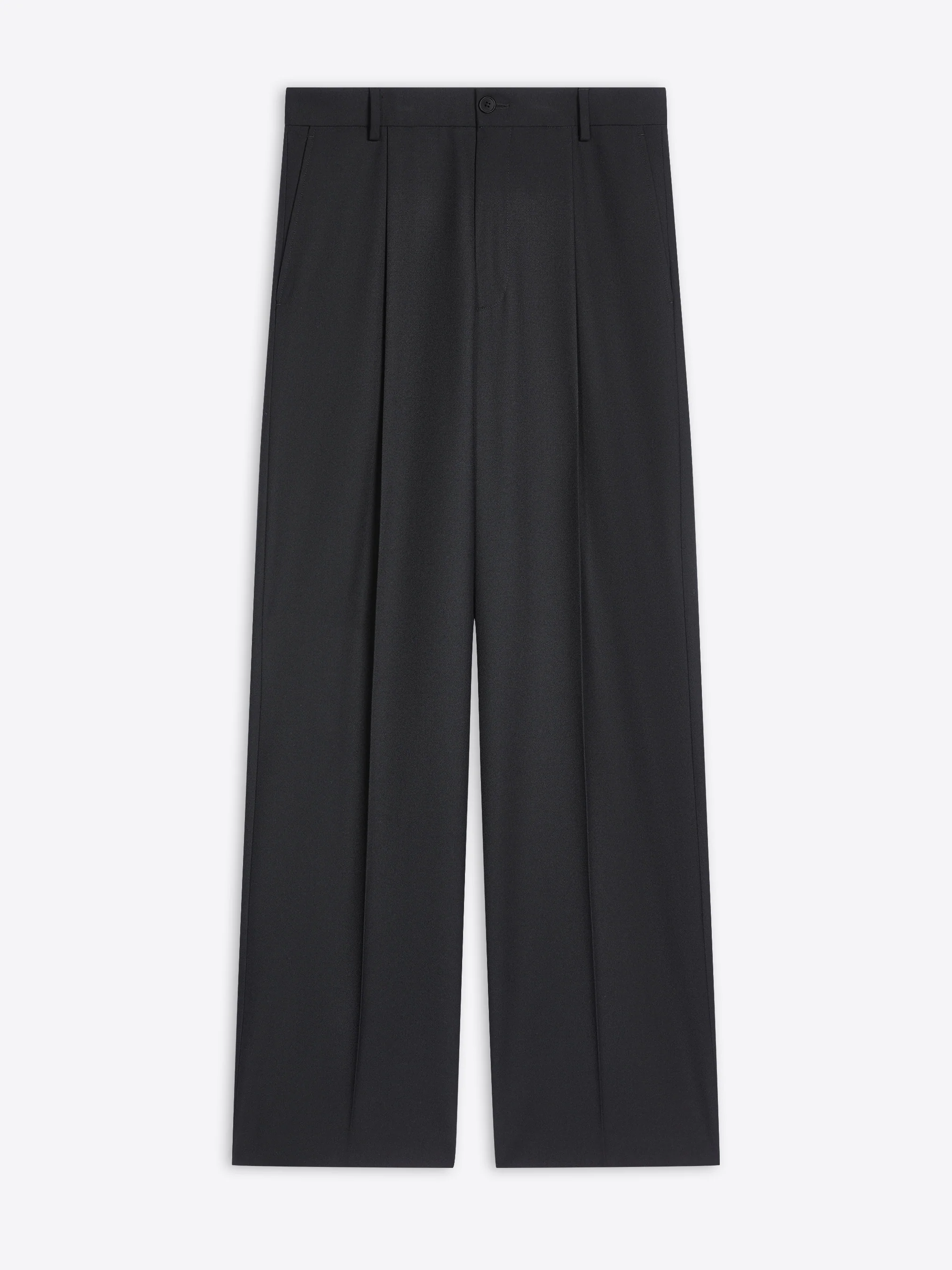 Straight wool pants