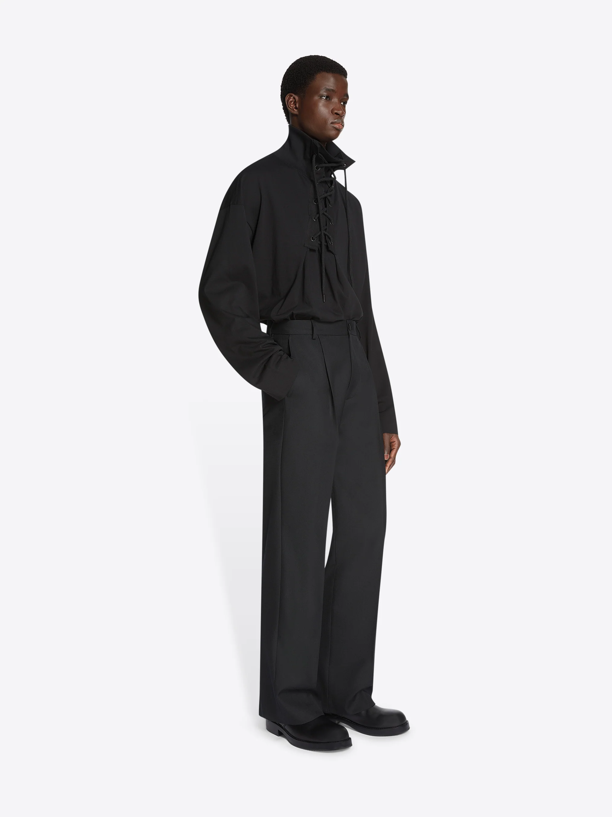 Straight wool pants