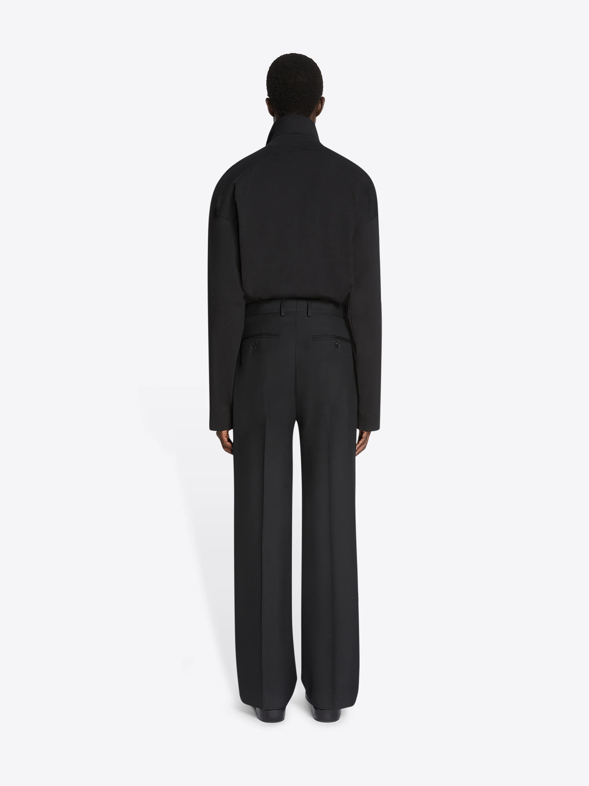 Straight wool pants