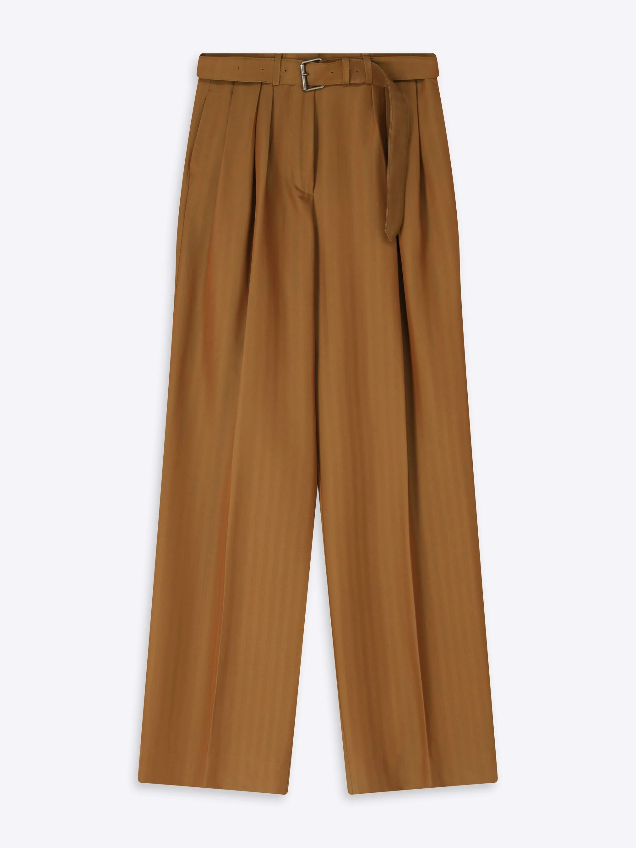 Belted wool pants