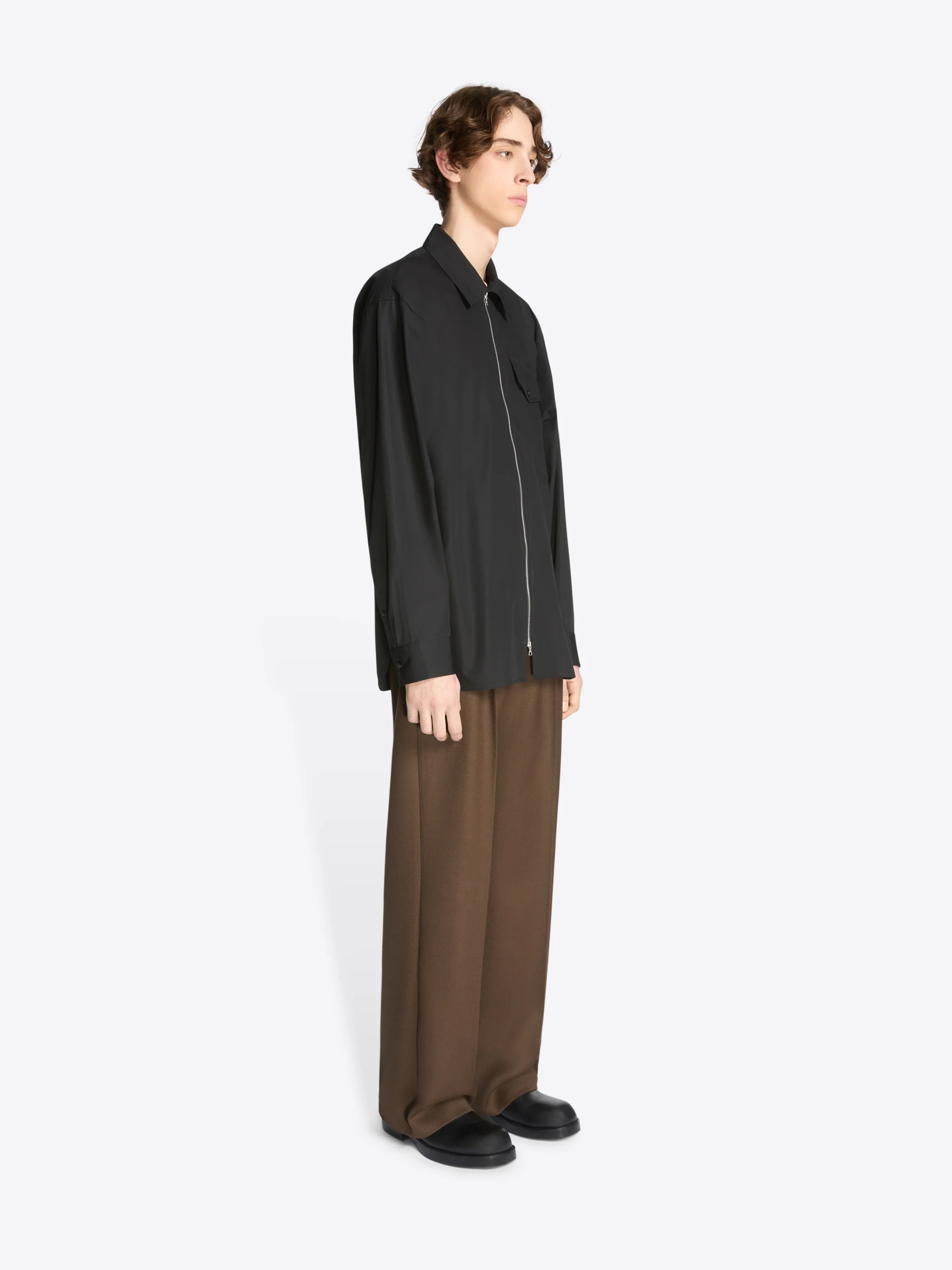 Cotton zipped shirt