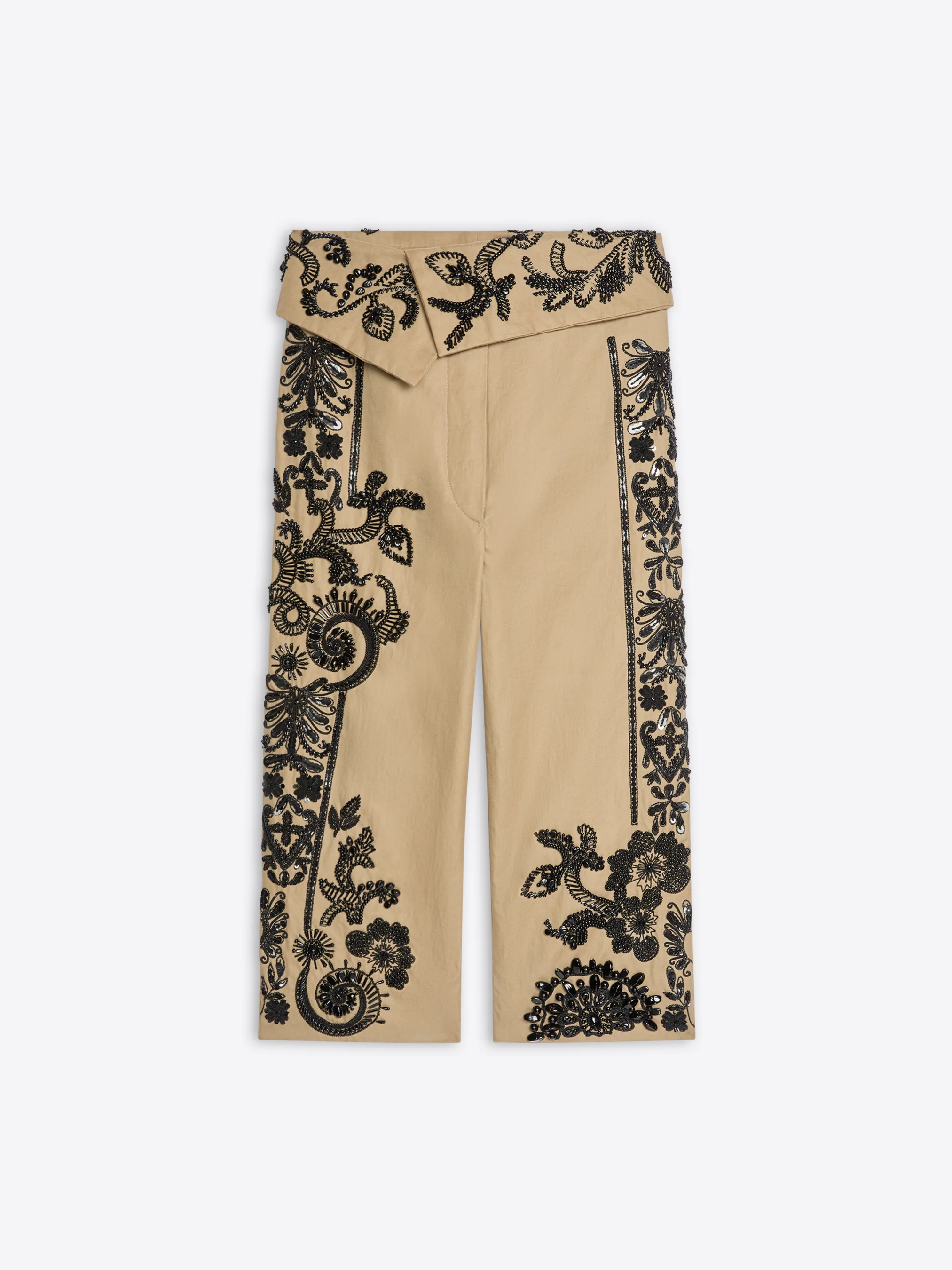 Embroidered capri pants