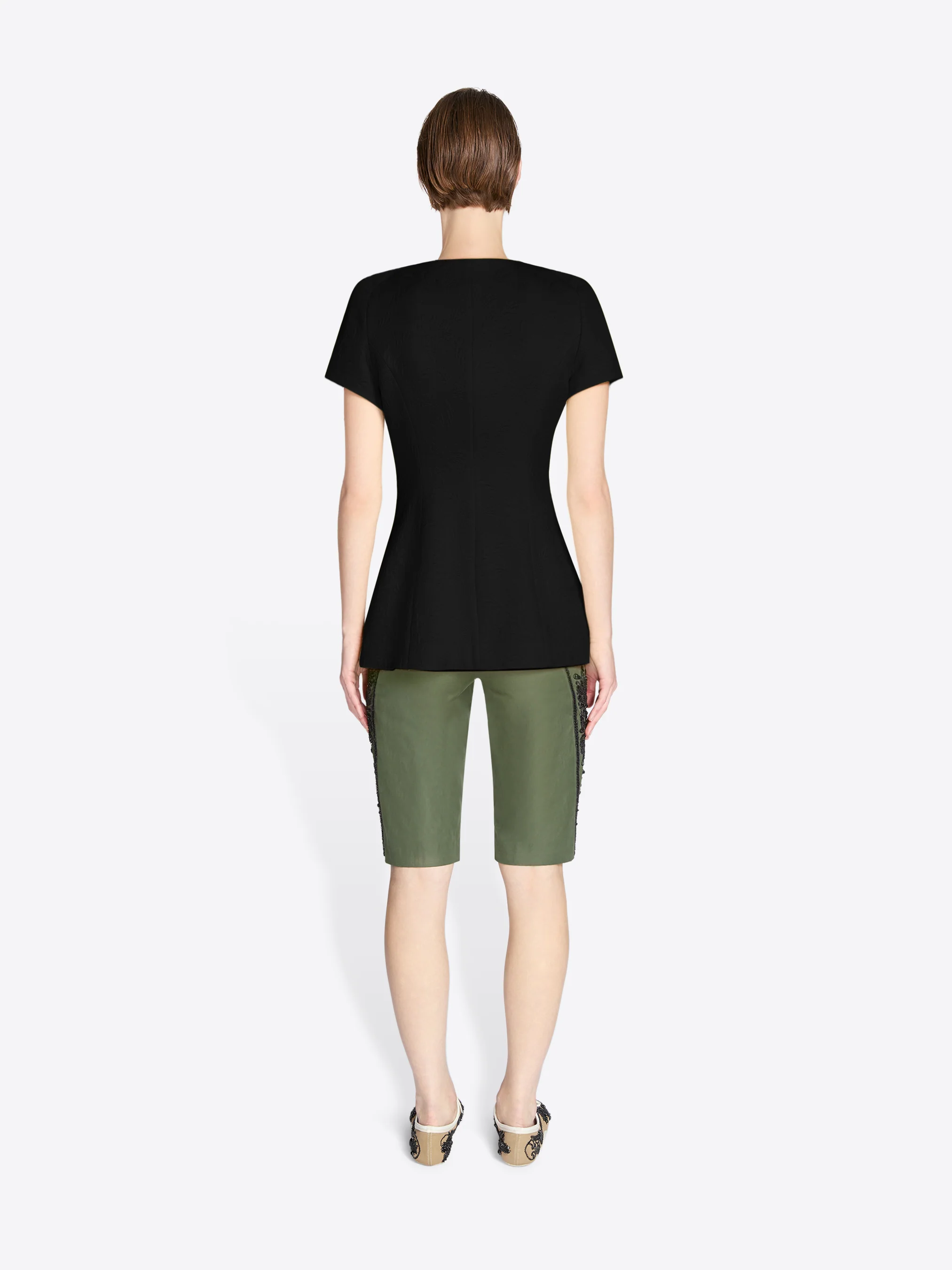 Embroidered capri pants