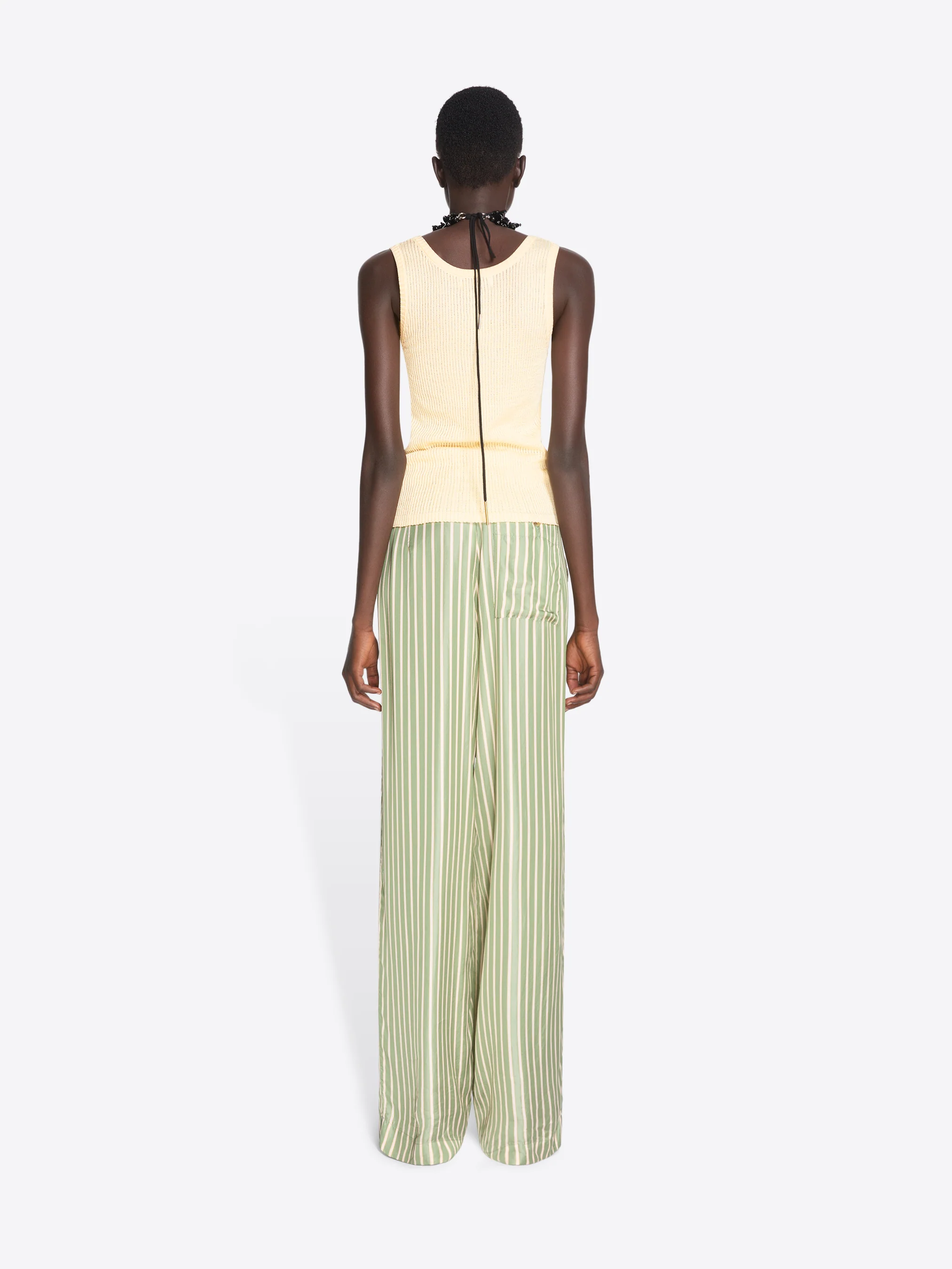 Wide pleated pants